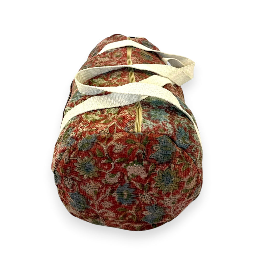 Sac week-end femme Kantha Bagru en coton artisanal vintage sac de voyage bohème Maison Bahan