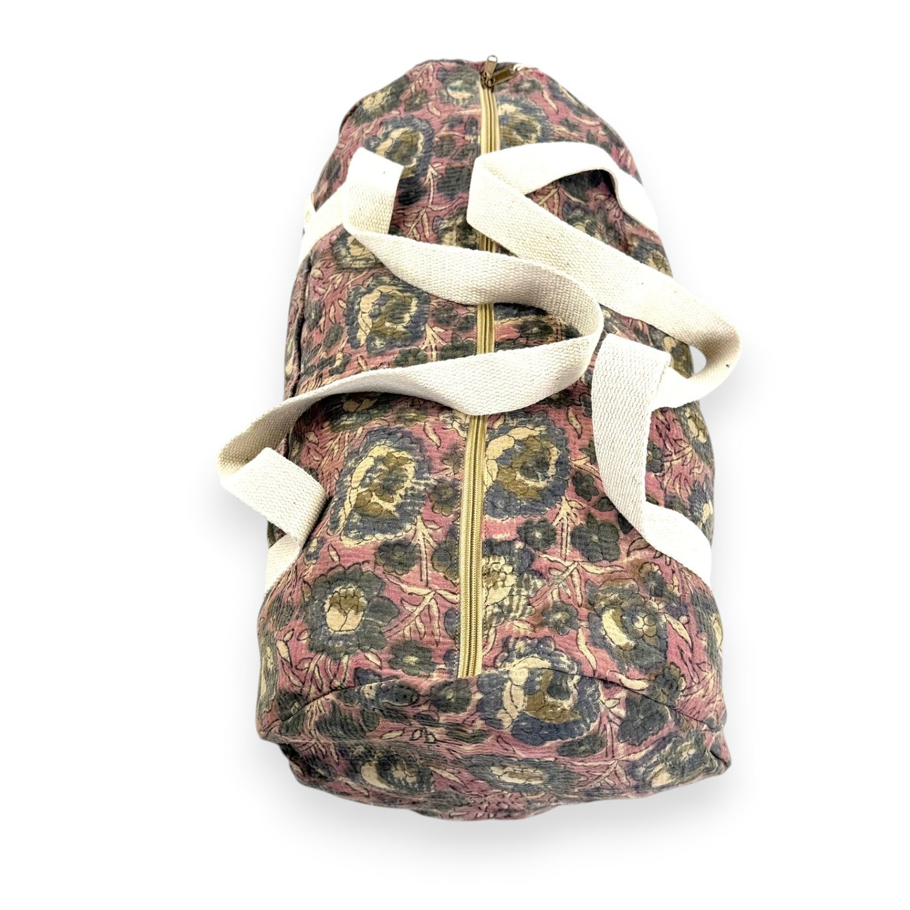 Sac week-end femme Kantha Bagru en coton artisanal vintage sac de voyage bohème Maison Bahan