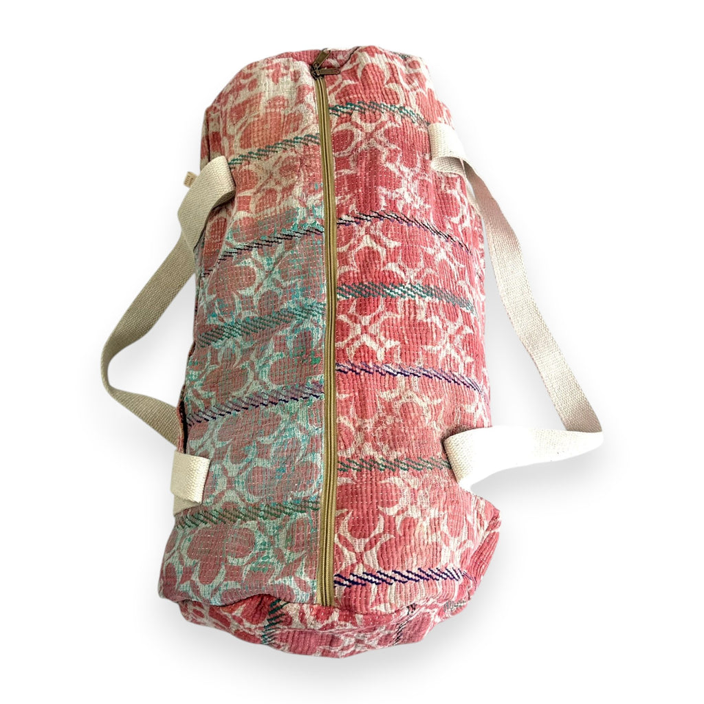 Sac week-end femme Kantha Bagru en coton artisanal vintage sac de voyage bohème Maison Bahan