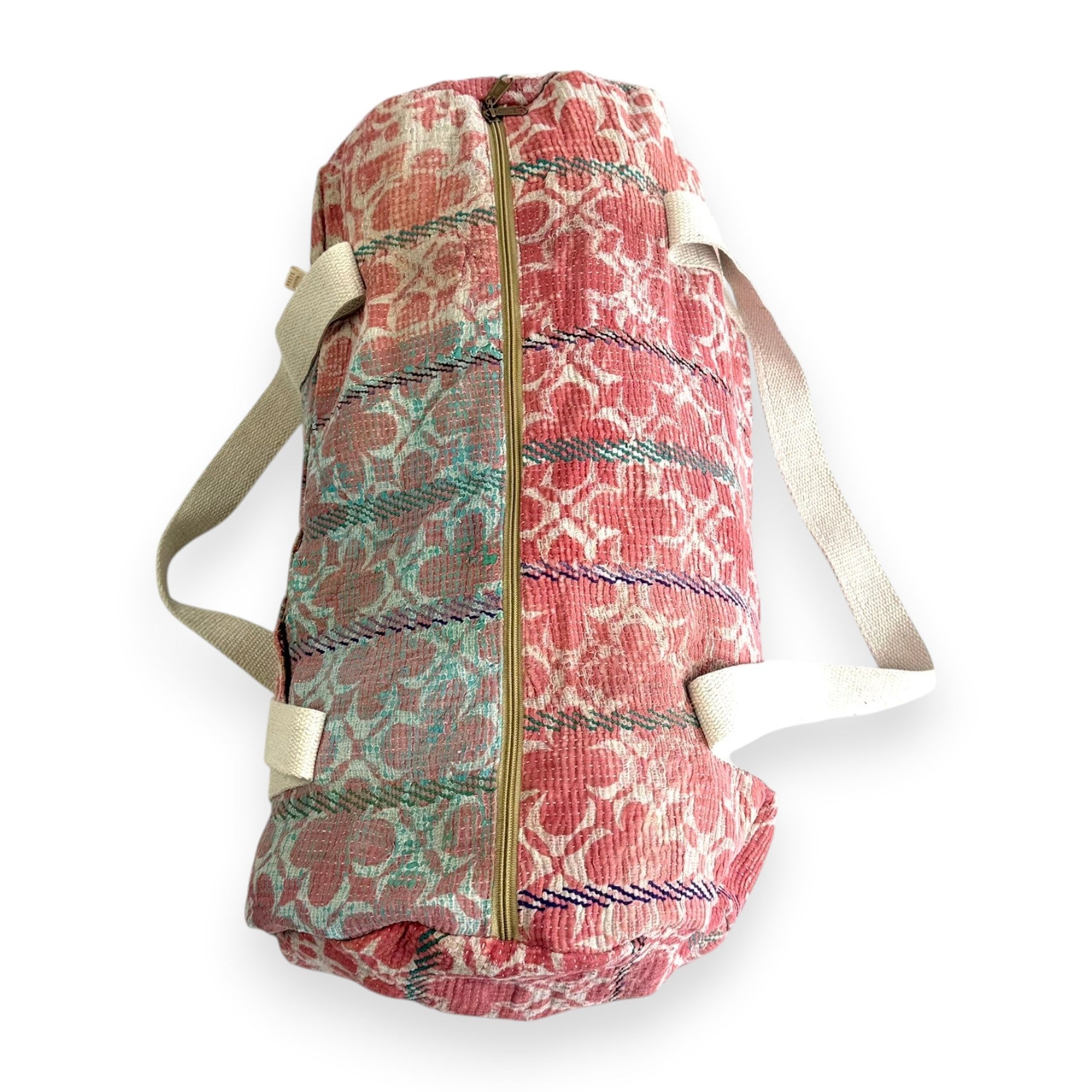 Sac week-end femme Kantha Bagru en coton artisanal vintage sac de voyage bohème Maison Bahan