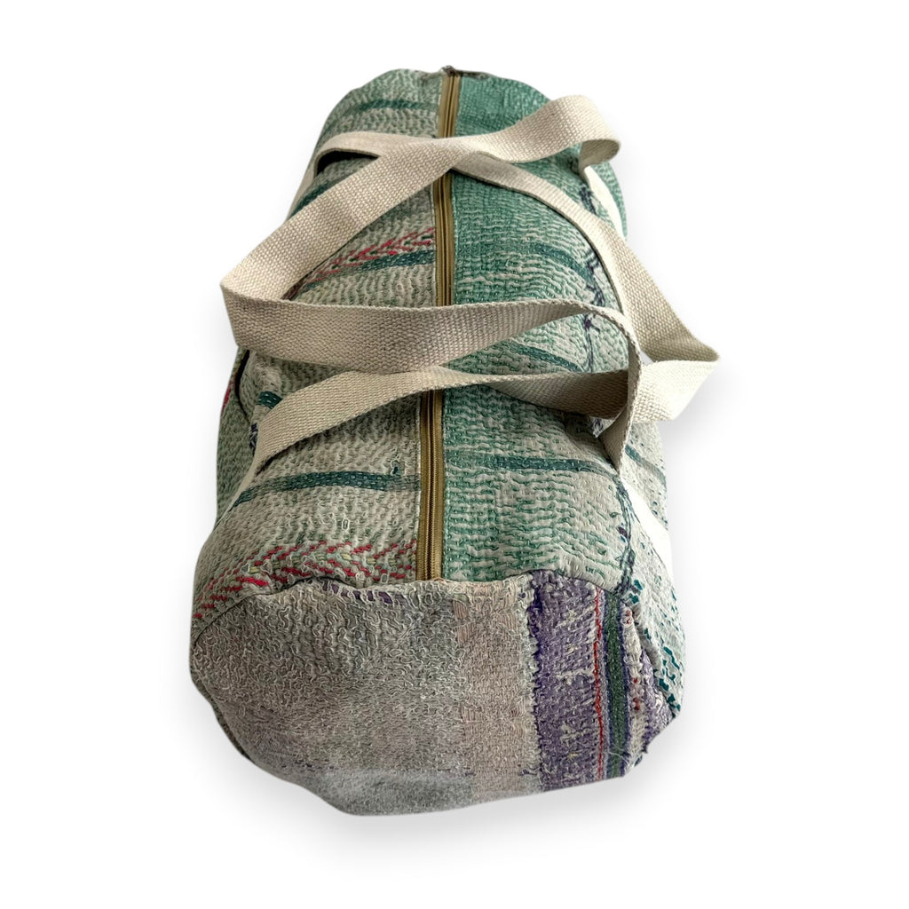 Sac week-end femme Kantha Bagru en coton artisanal vintage sac de voyage bohème Maison Bahan