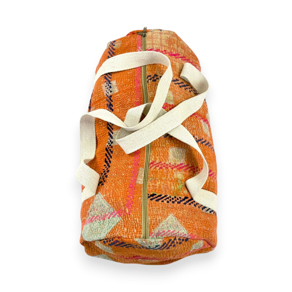 Sac week-end femme Kantha Bagru en coton artisanal vintage sac de voyage bohème Maison Bahan