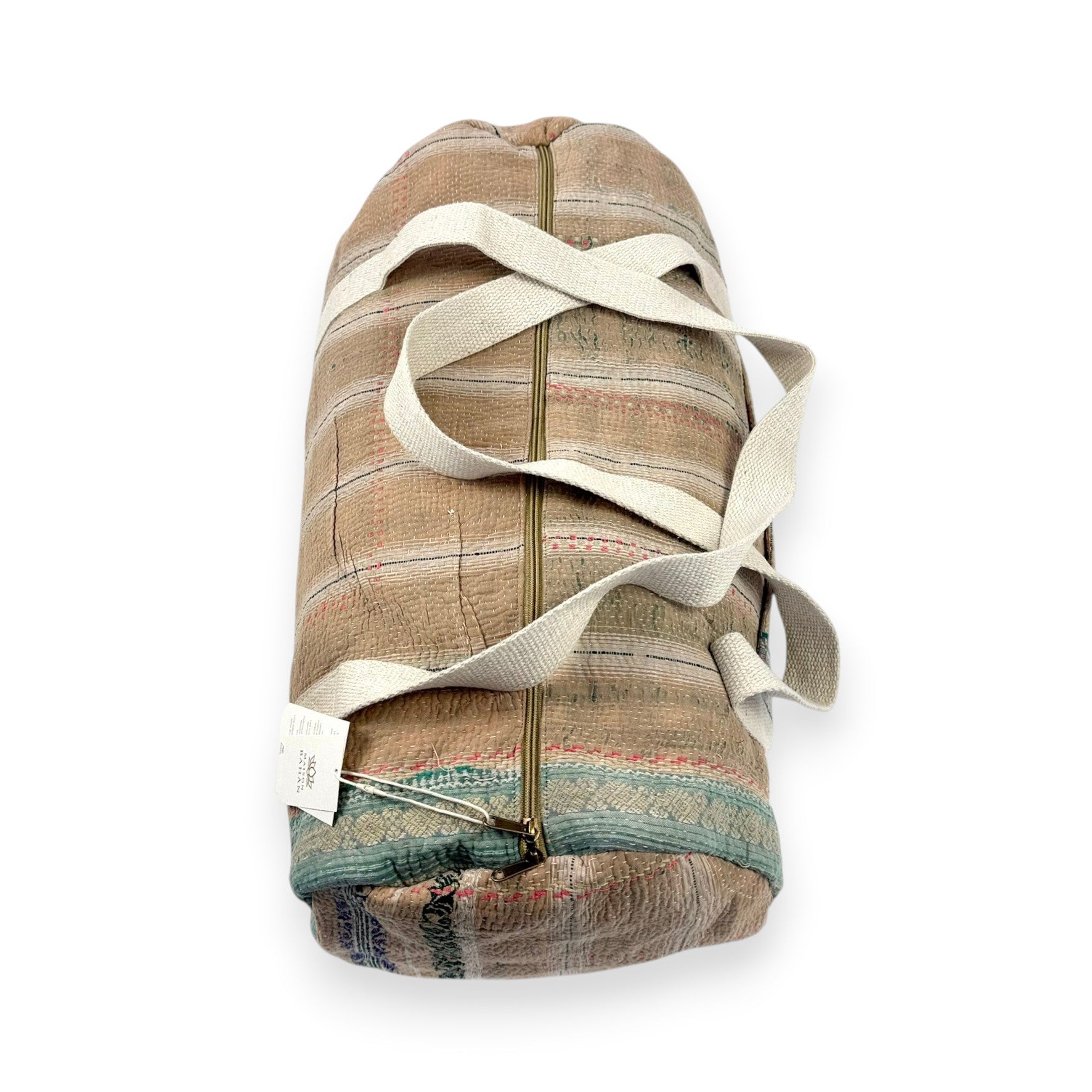 Sac week-end femme Kantha Bagru en coton artisanal vintage sac de voyage bohème Maison Bahan