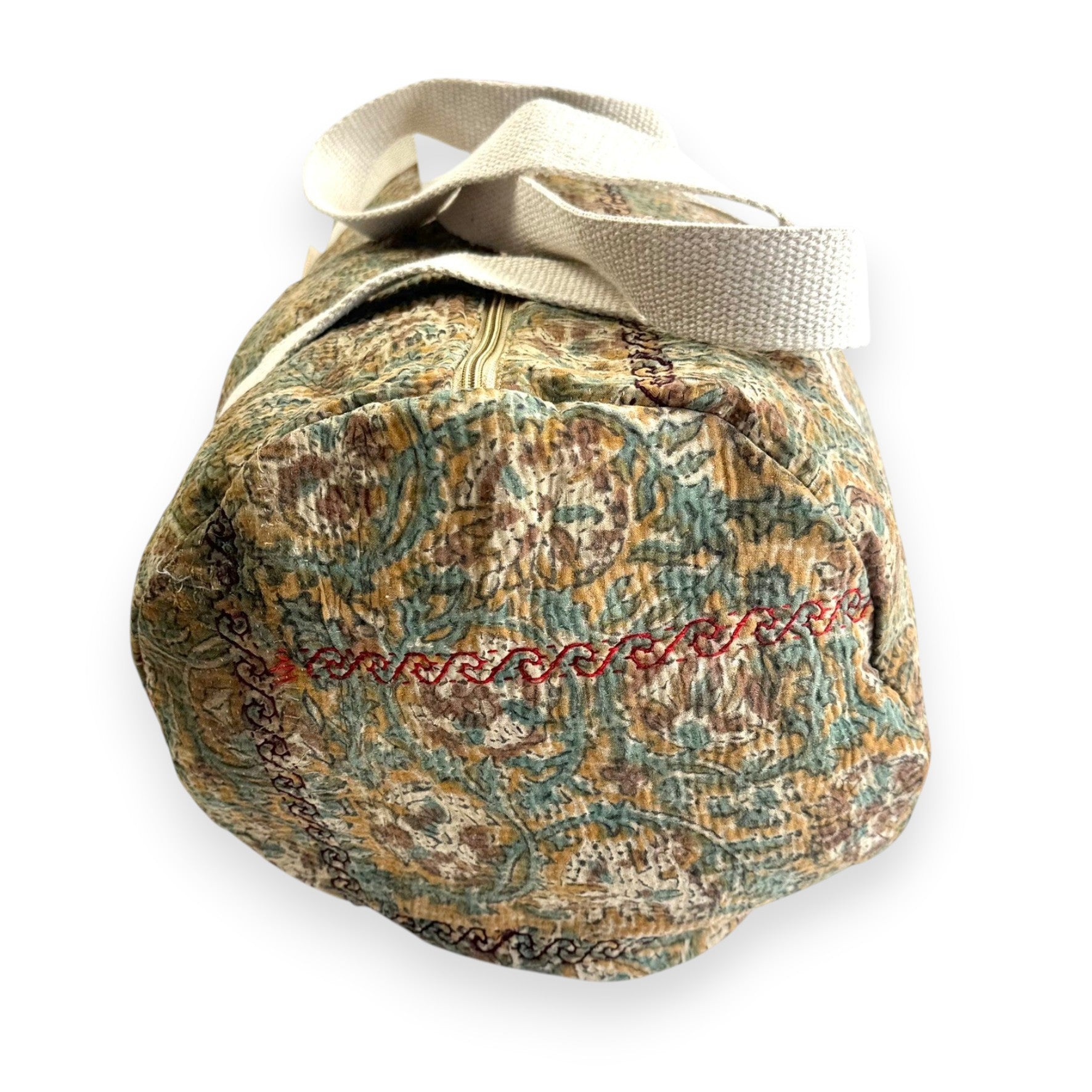 Sac week-end femme Kantha Bagru en coton artisanal vintage sac de voyage bohème Maison Bahan