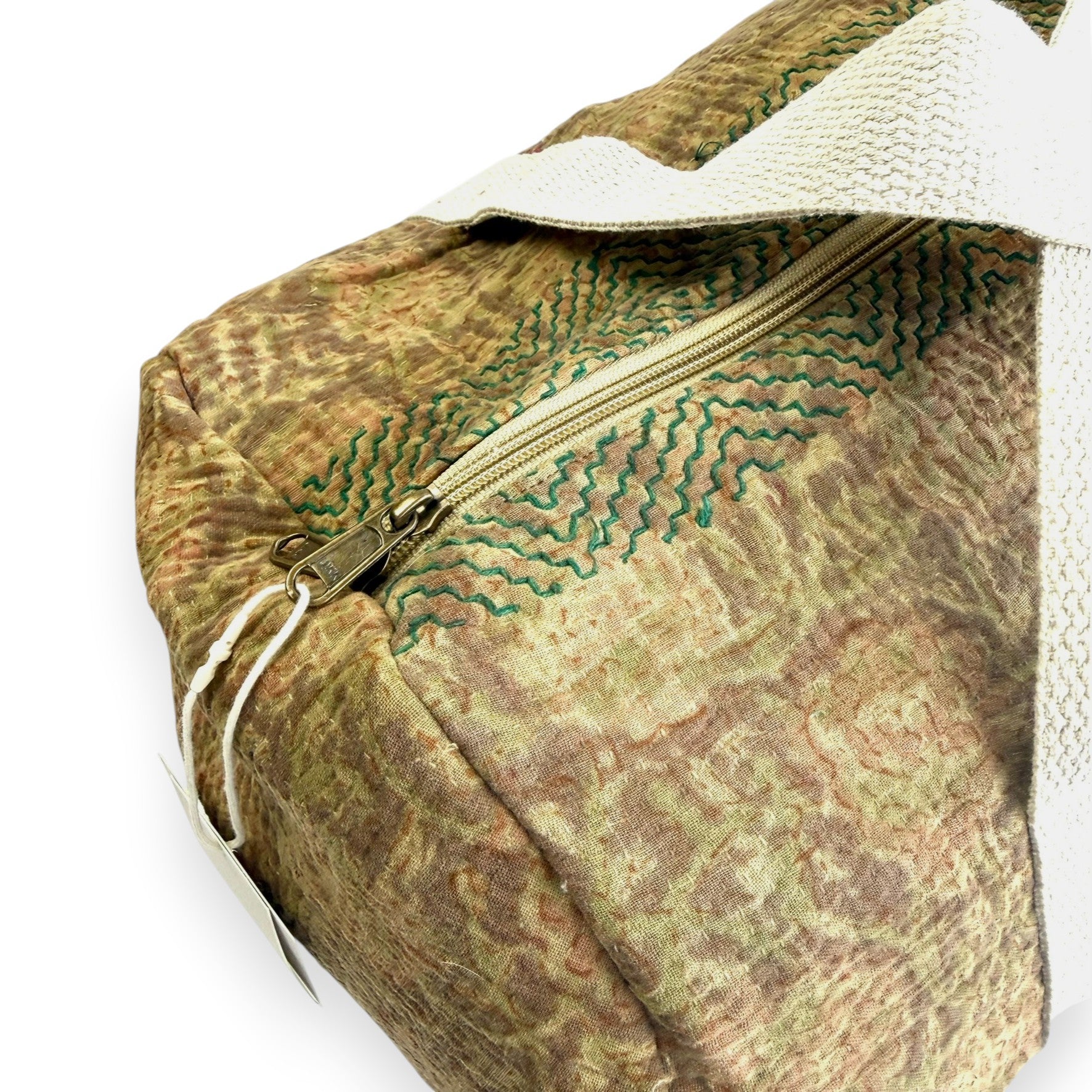Sac week-end femme Kantha Bagru en coton artisanal vintage sac de voyage bohème Maison Bahan