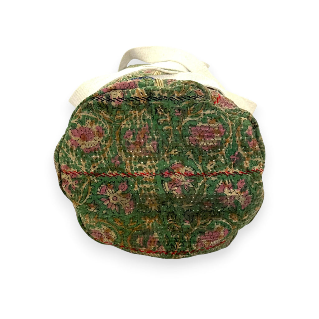 Sac week-end femme Kantha Bagru en coton artisanal vintage sac de voyage bohème Maison Bahan