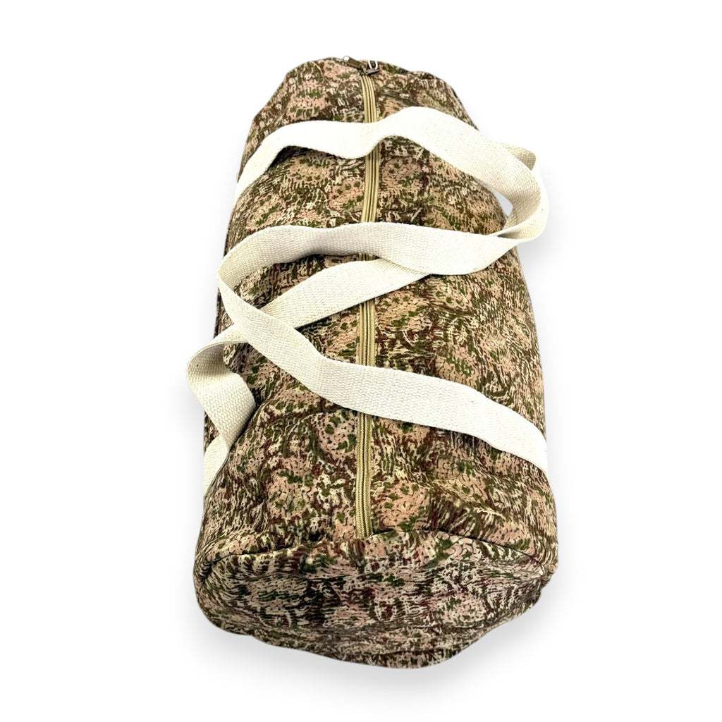 Sac week-end femme Kantha Bagru en coton artisanal vintage sac de voyage bohème Maison Bahan