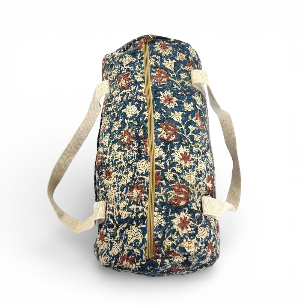 Sac week-end femme Kantha Bagru en coton artisanal vintage sac de voyage bohème Maison Bahan