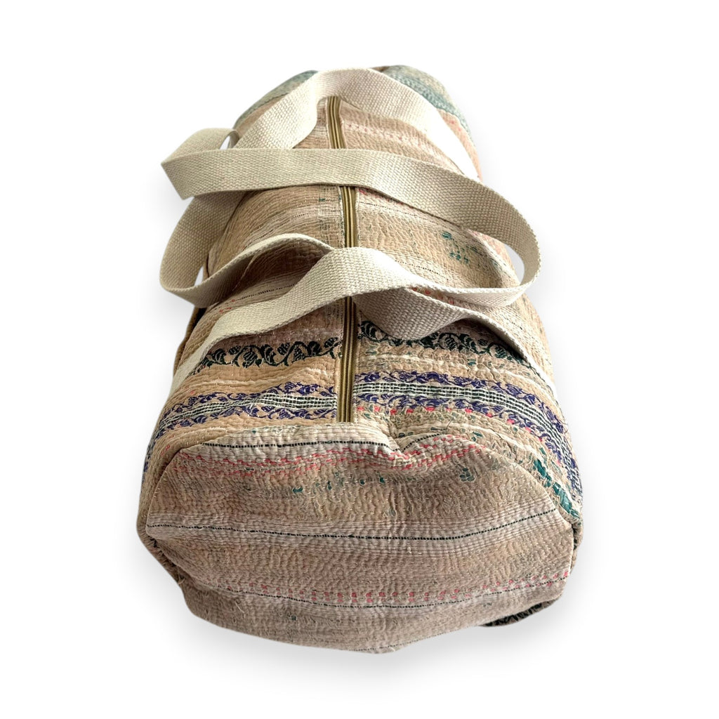 Sac week-end femme Kantha Bagru en coton artisanal vintage sac de voyage bohème Maison Bahan
