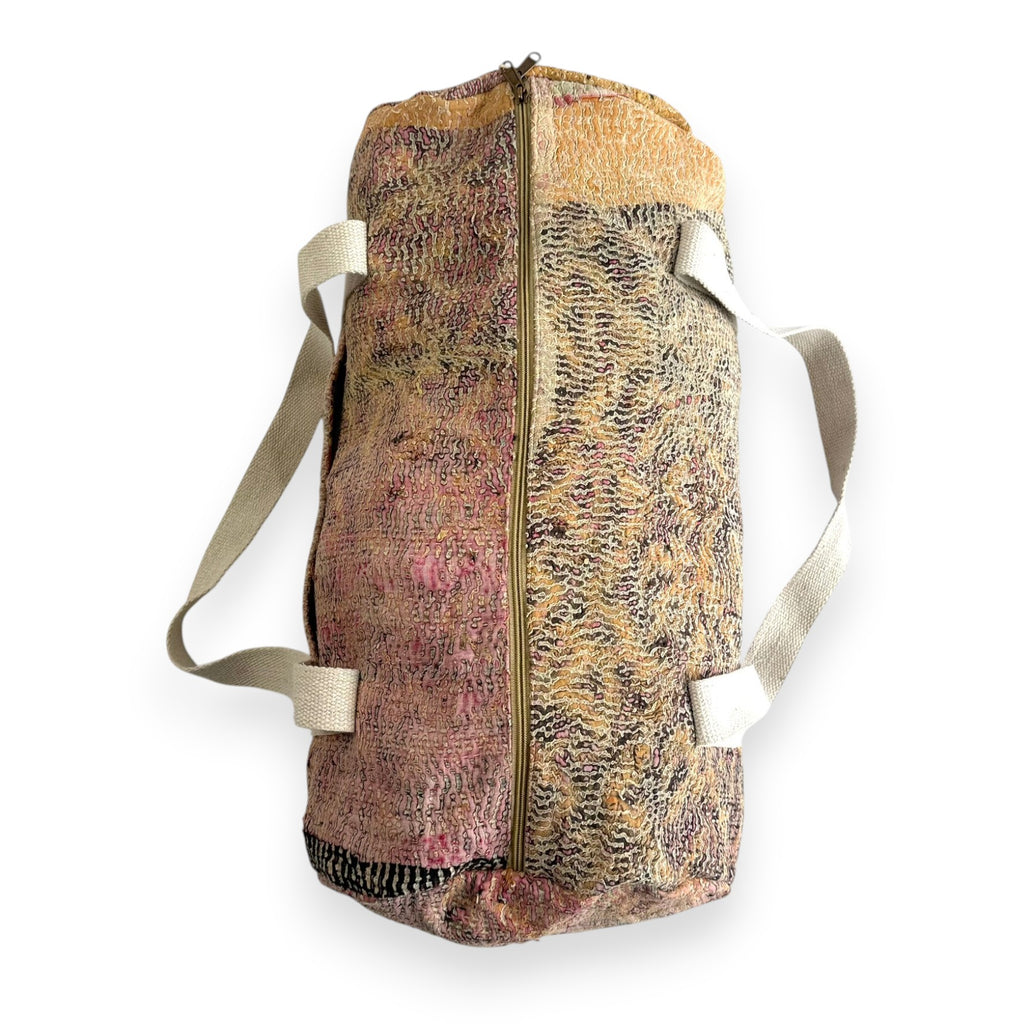 Sac week-end femme Kantha Bagru en coton artisanal vintage sac de voyage bohème Maison Bahan