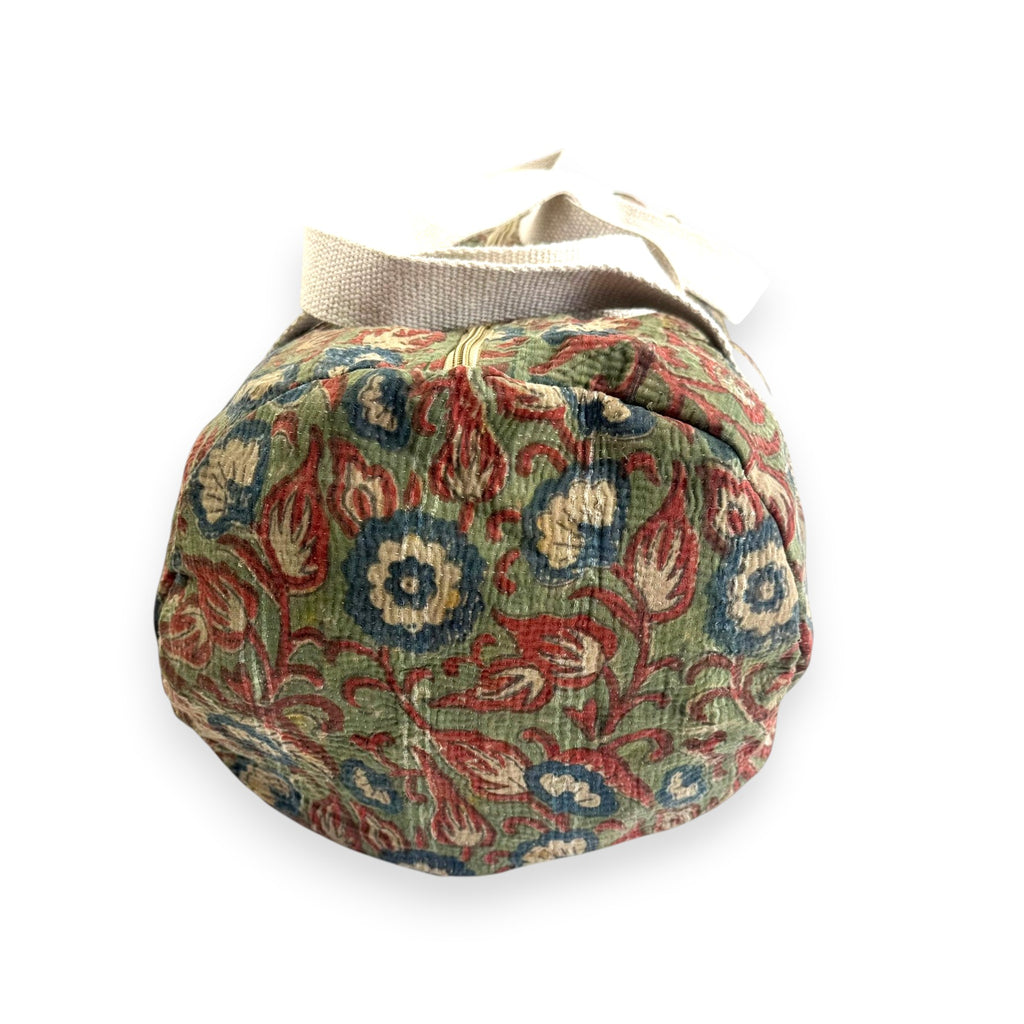 Sac week-end femme Kantha Bagru en coton artisanal vintage sac de voyage bohème Maison Bahan