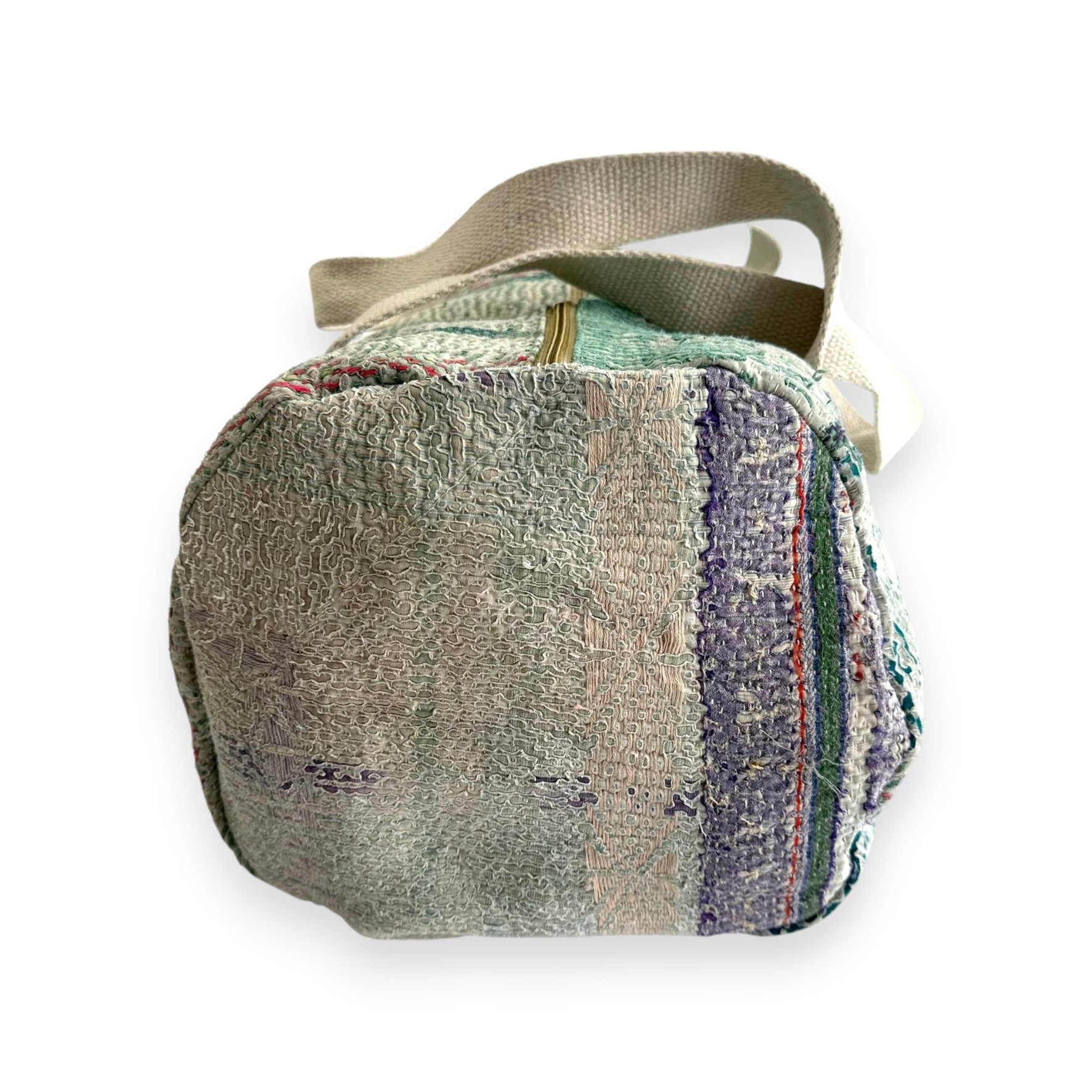 Sac week-end femme Kantha Bagru en coton artisanal vintage sac de voyage bohème Maison Bahan