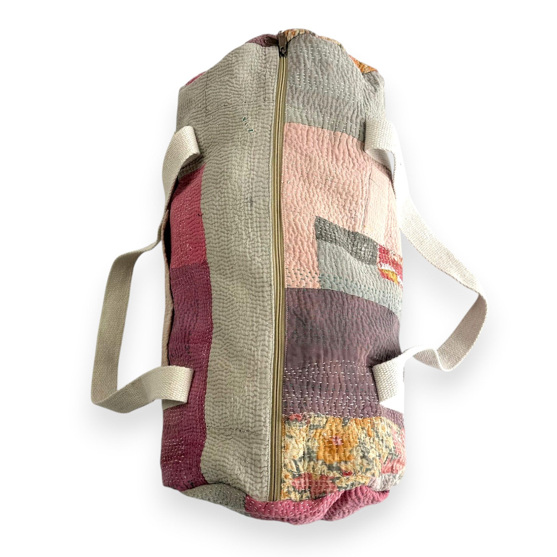Sac week-end femme Kantha Bagru en coton artisanal vintage sac de voyage bohème Maison Bahan