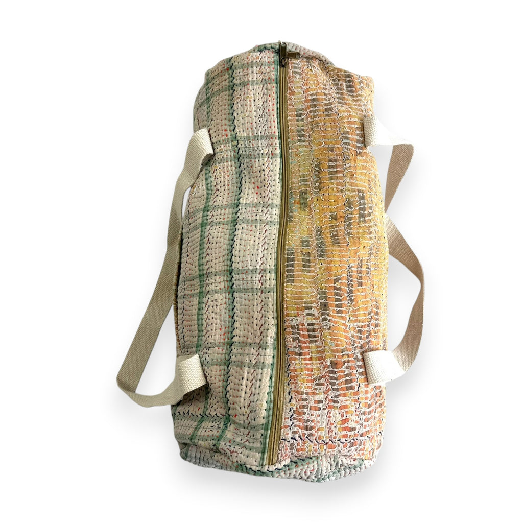 Sac week-end femme Kantha Bagru en coton artisanal vintage sac de voyage bohème Maison Bahan