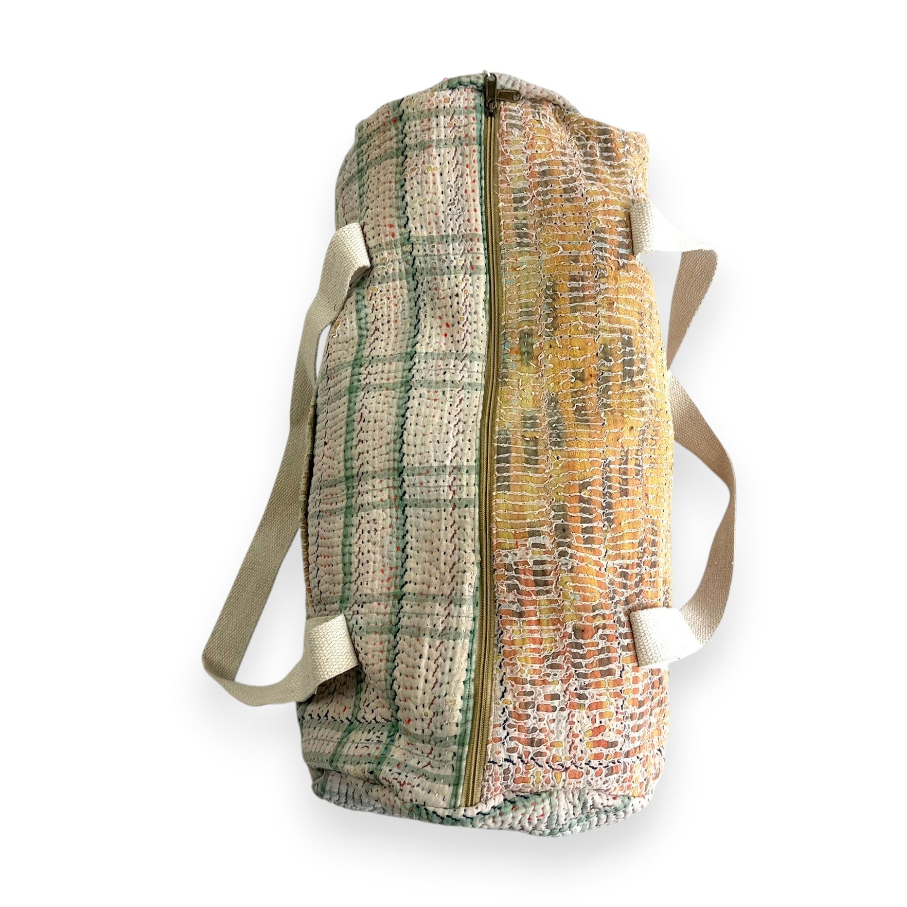 Sac week-end femme Kantha Bagru en coton artisanal vintage sac de voyage bohème Maison Bahan