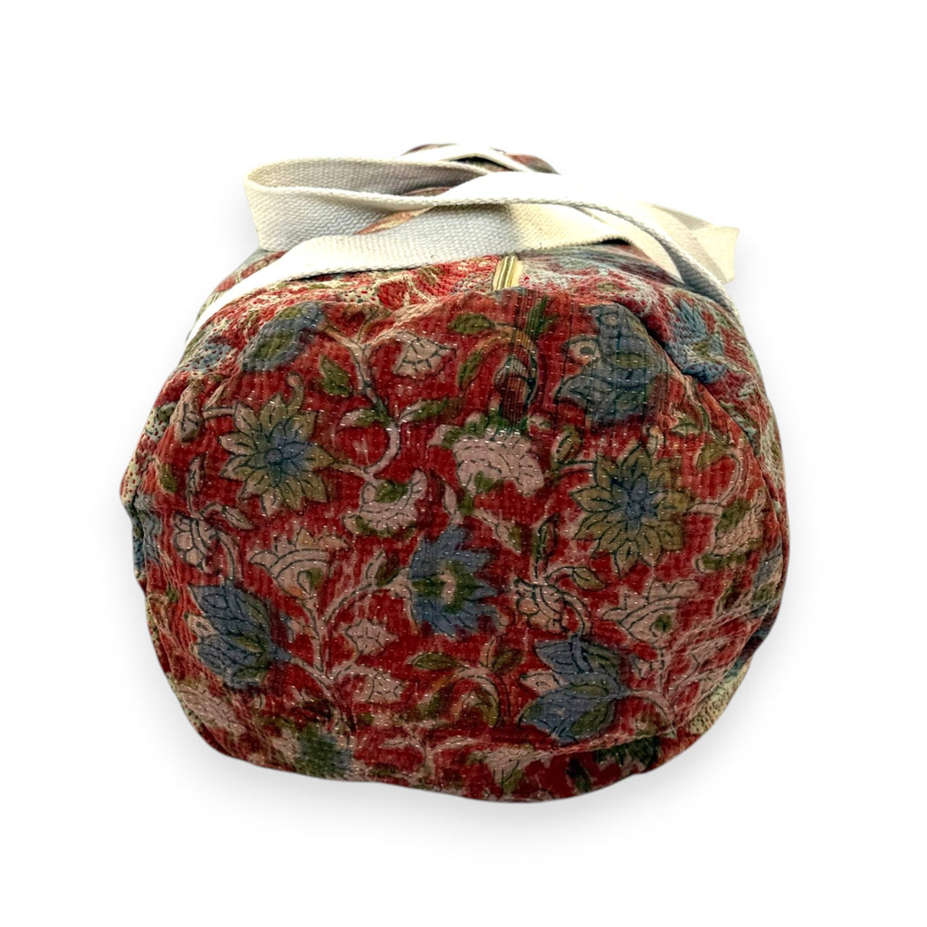 Sac week-end femme Kantha Bagru en coton artisanal vintage sac de voyage bohème Maison Bahan