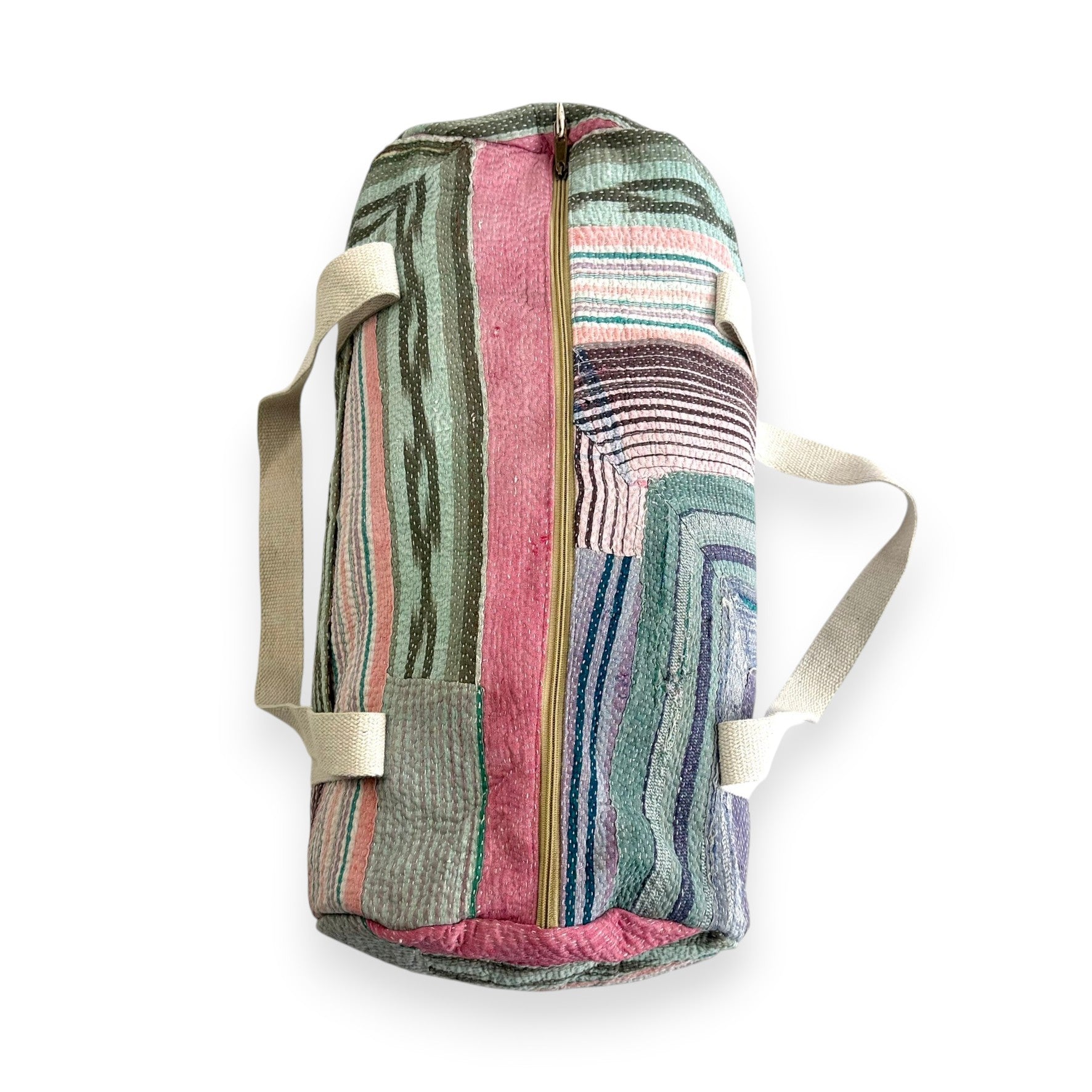 Sac week-end femme Kantha Bagru en coton artisanal vintage sac de voyage bohème Maison Bahan