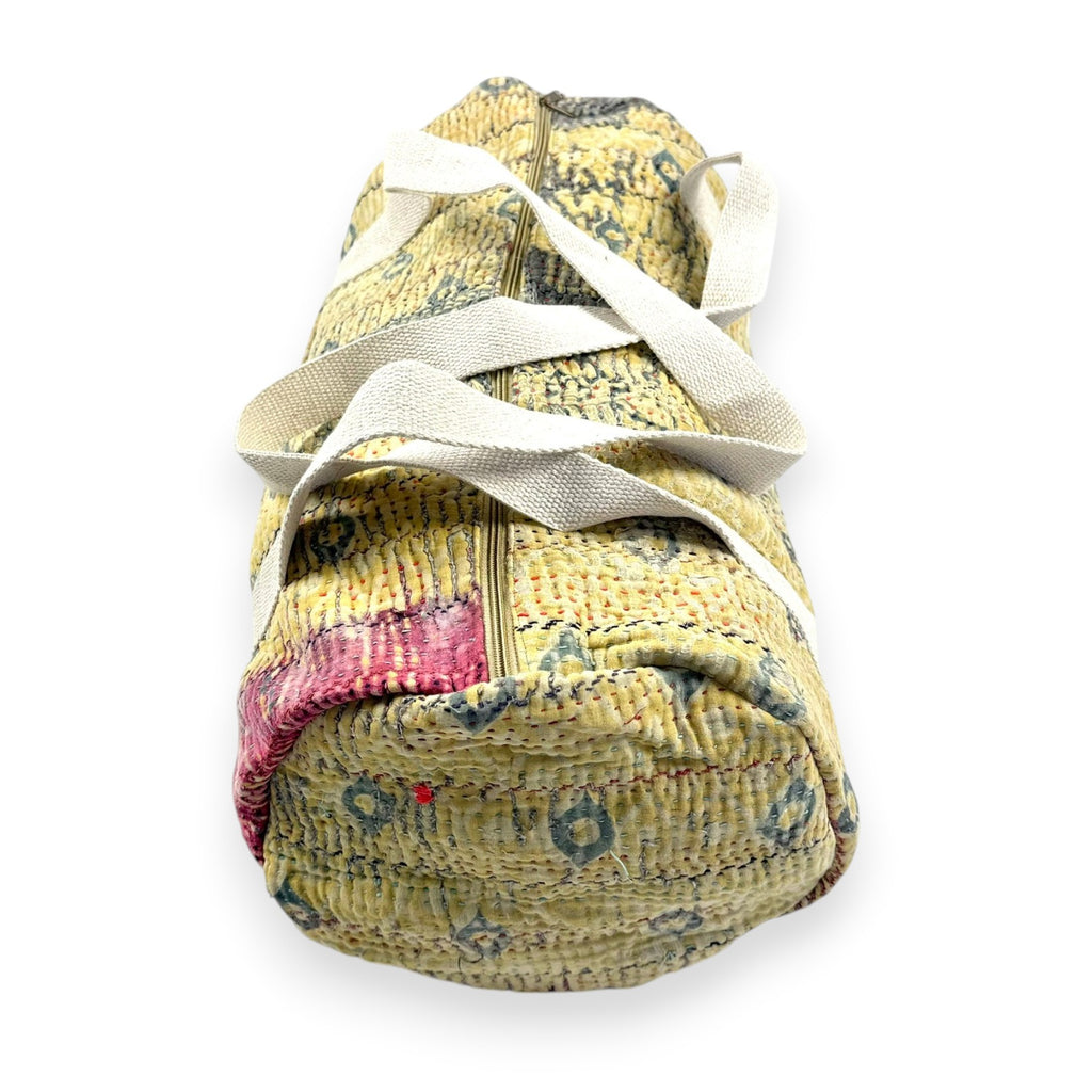Sac week-end femme Kantha Bagru en coton artisanal vintage sac de voyage bohème Maison Bahan