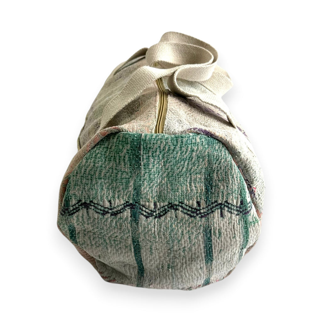 Sac week-end femme Kantha Bagru en coton artisanal vintage sac de voyage bohème Maison Bahan