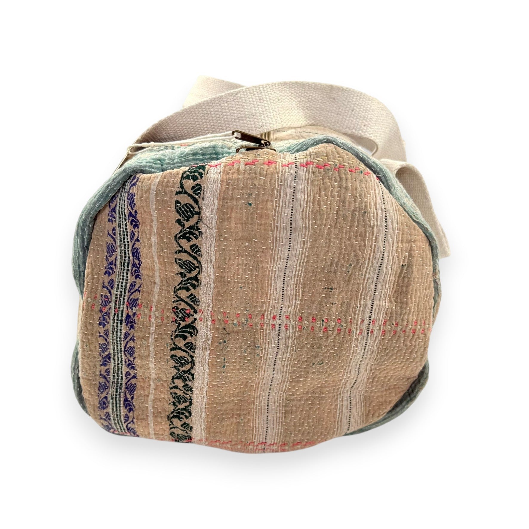 Sac week-end femme Kantha Bagru en coton artisanal vintage sac de voyage bohème Maison Bahan