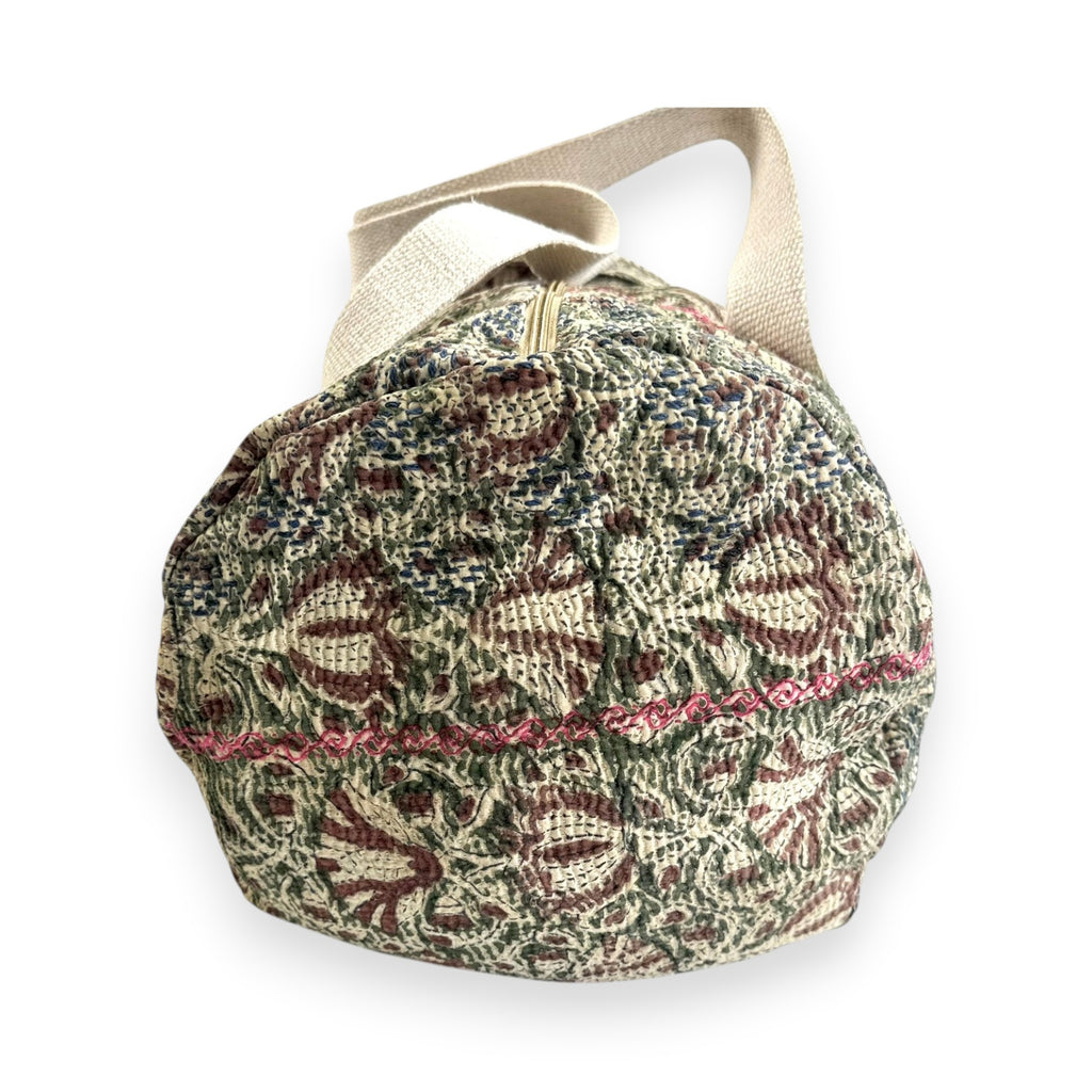 Sac week-end femme Kantha Bagru en coton artisanal vintage sac de voyage bohème Maison Bahan