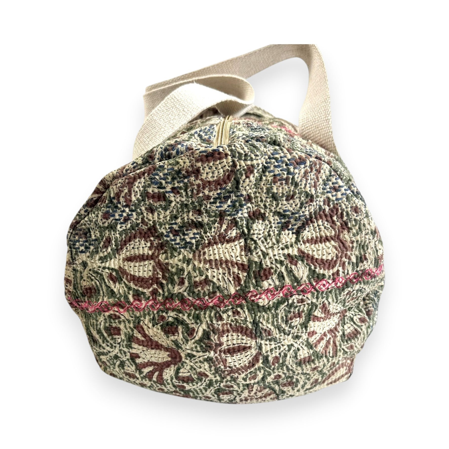 Sac week-end femme Kantha Bagru en coton artisanal vintage sac de voyage bohème Maison Bahan