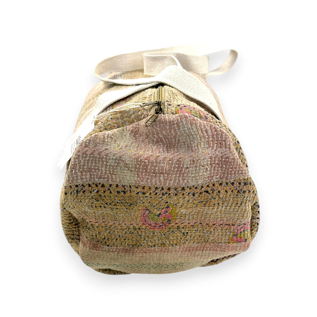 Sac week-end femme Kantha Bagru en coton artisanal vintage sac de voyage bohème Maison Bahan