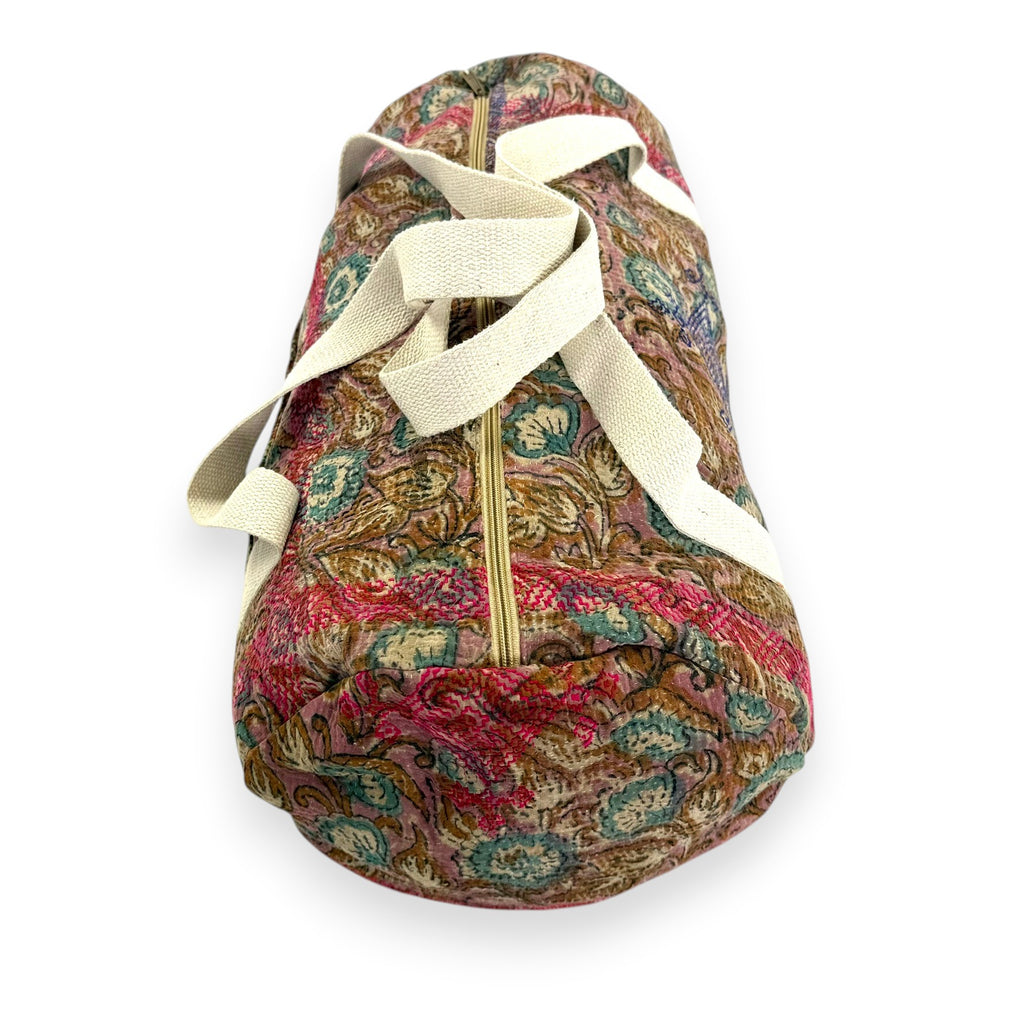 Sac week-end femme Kantha Bagru en coton artisanal vintage sac de voyage bohème Maison Bahan