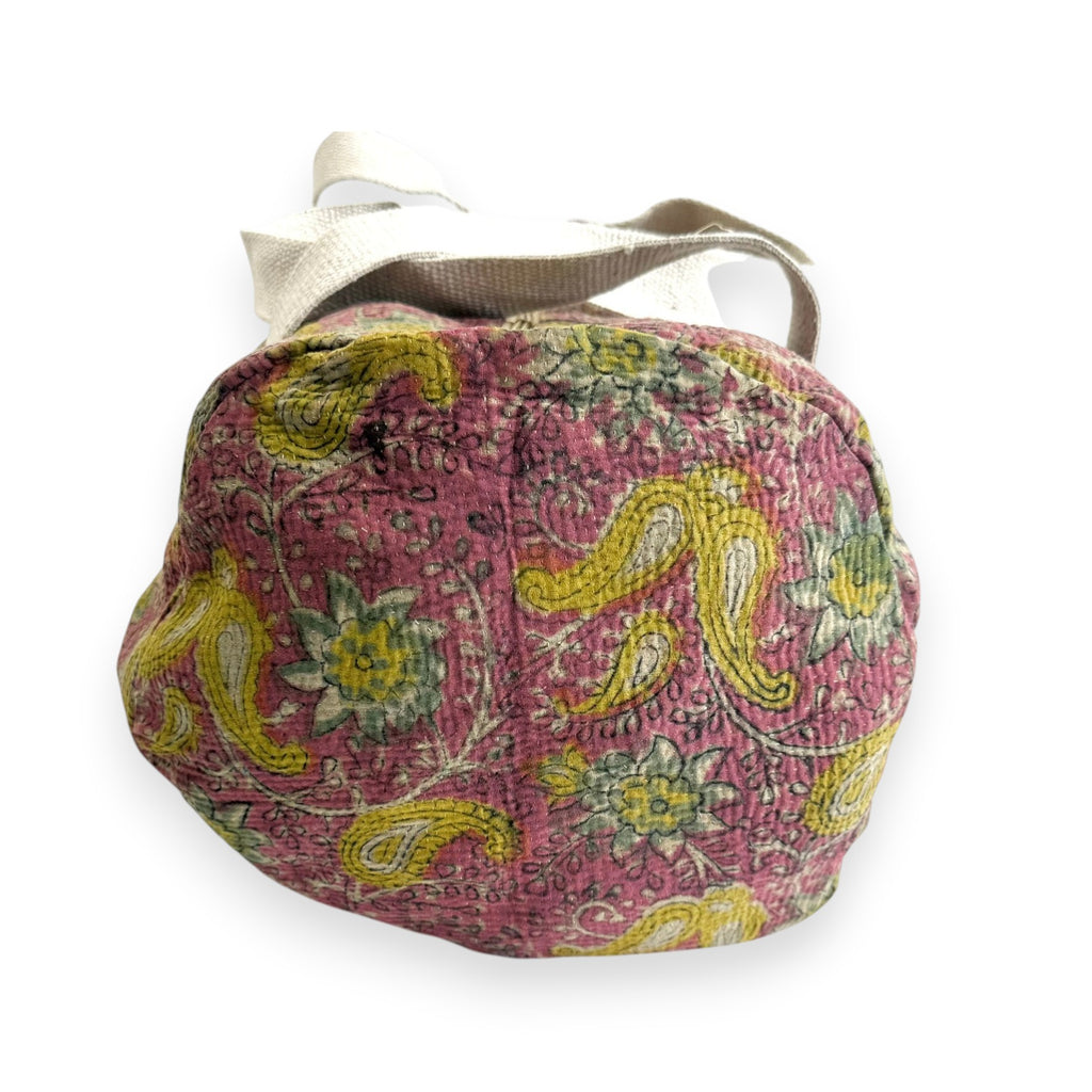 Sac week-end femme Kantha Bagru en coton artisanal vintage sac de voyage bohème Maison Bahan