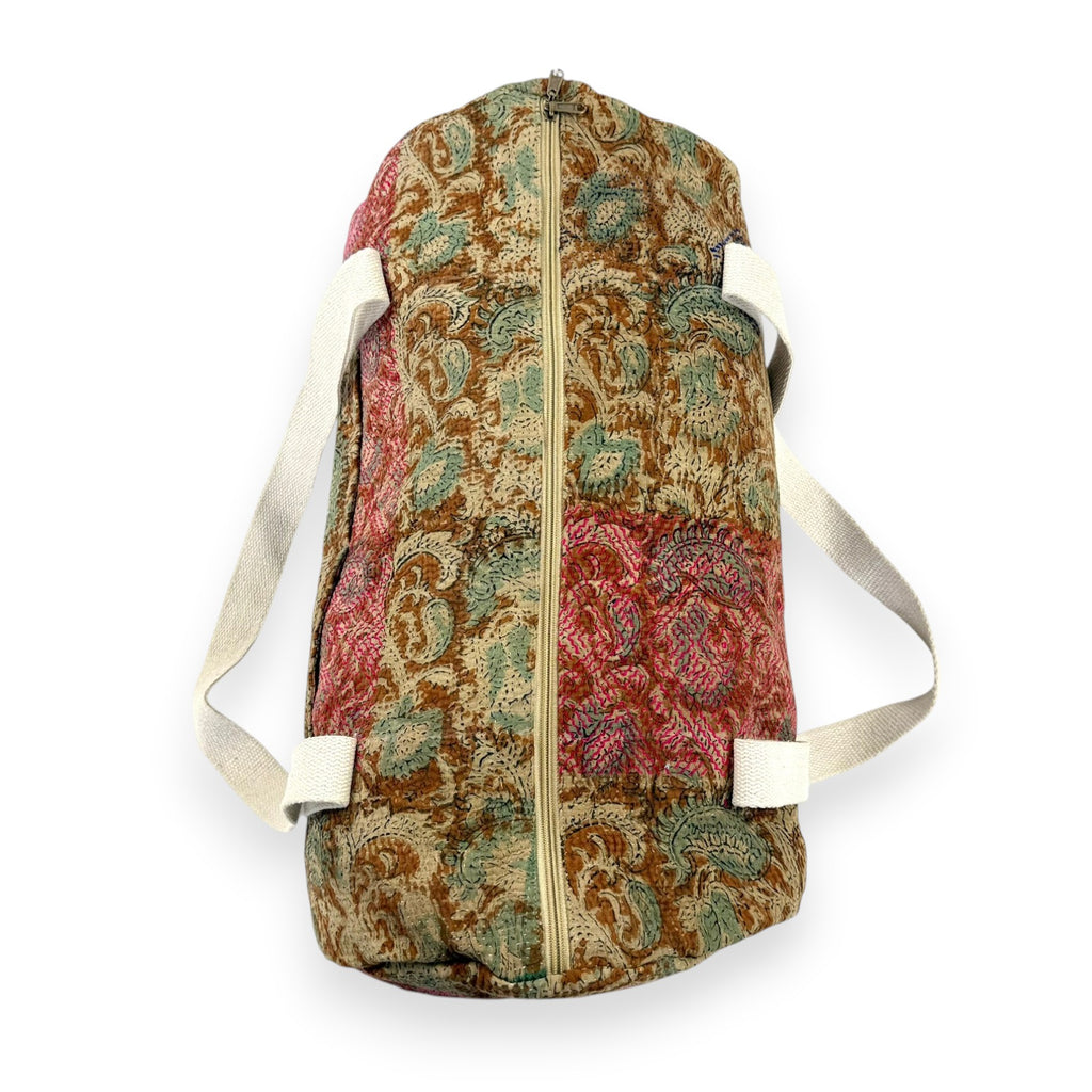 Sac week-end femme Kantha Bagru en coton artisanal vintage sac de voyage bohème Maison Bahan