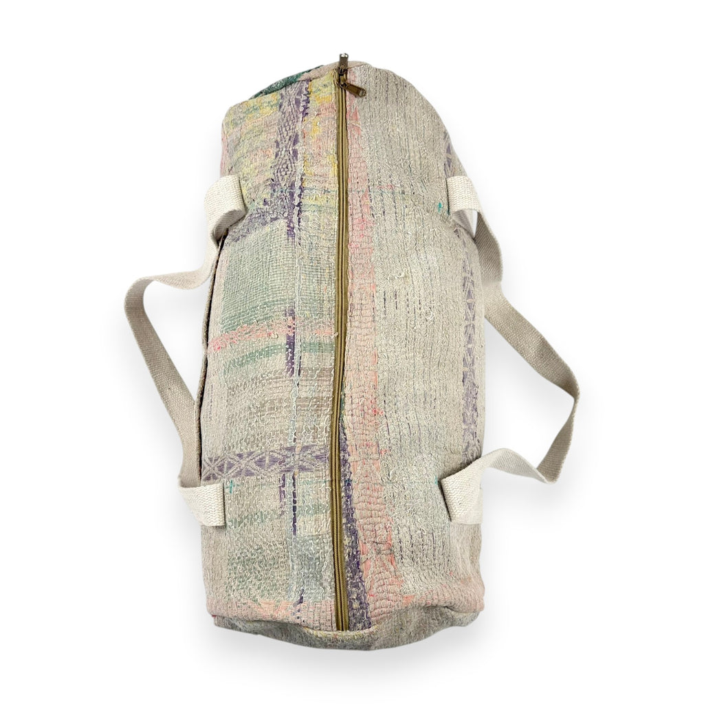 Sac week-end femme Kantha Bagru en coton artisanal vintage sac de voyage bohème Maison Bahan