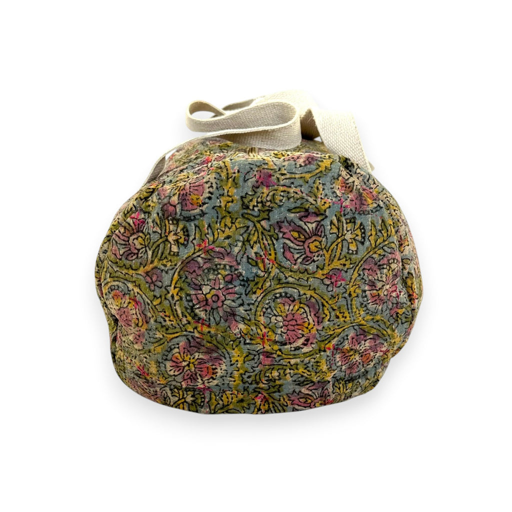 Sac week-end femme Kantha Bagru en coton artisanal vintage sac de voyage bohème Maison Bahan