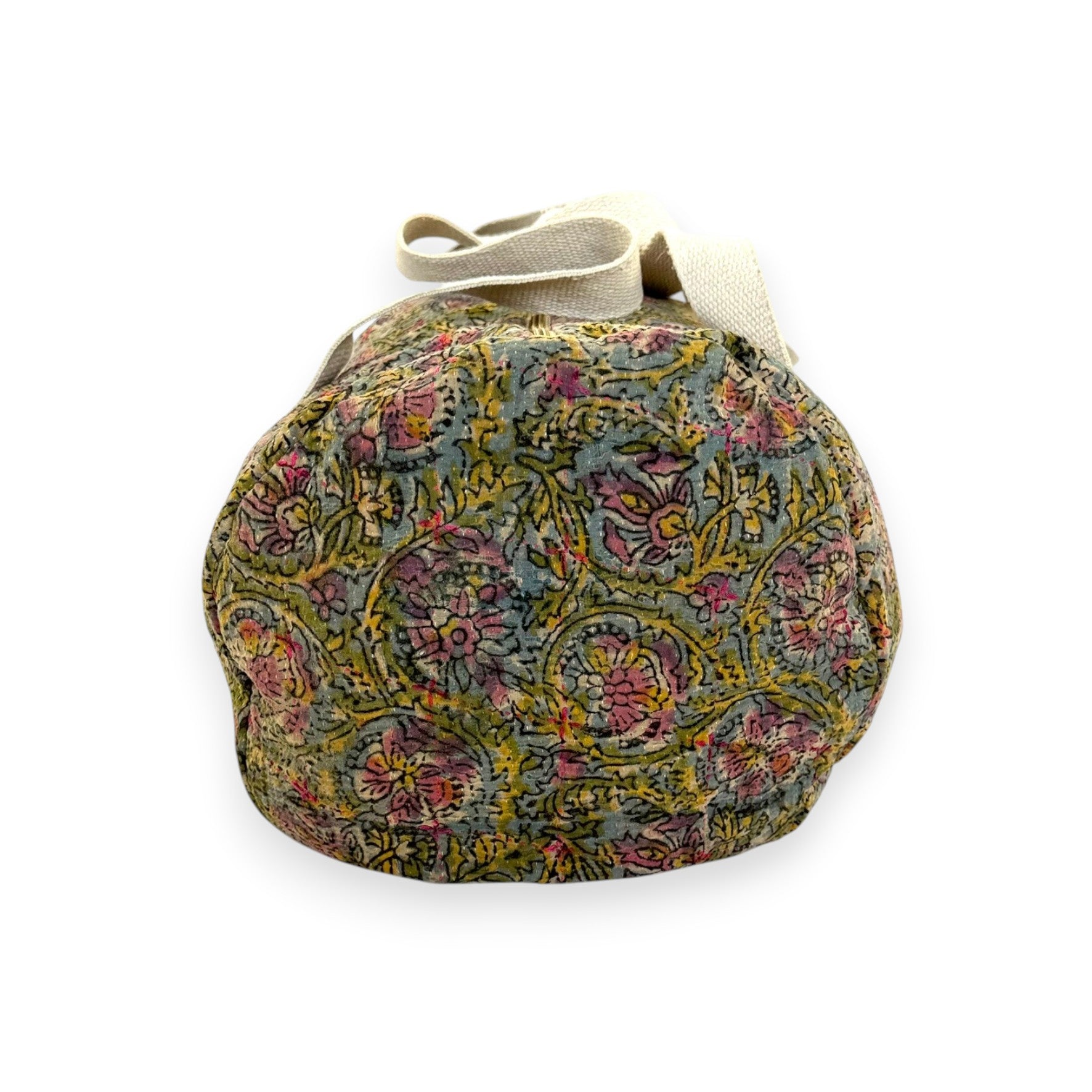 Sac week-end femme Kantha Bagru en coton artisanal vintage sac de voyage bohème Maison Bahan
