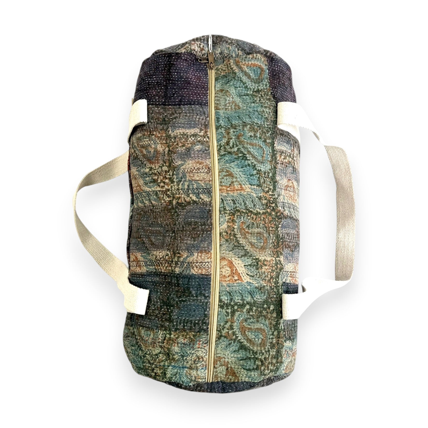 Sac week-end femme Kantha Bagru en coton artisanal vintage sac de voyage bohème Maison Bahan