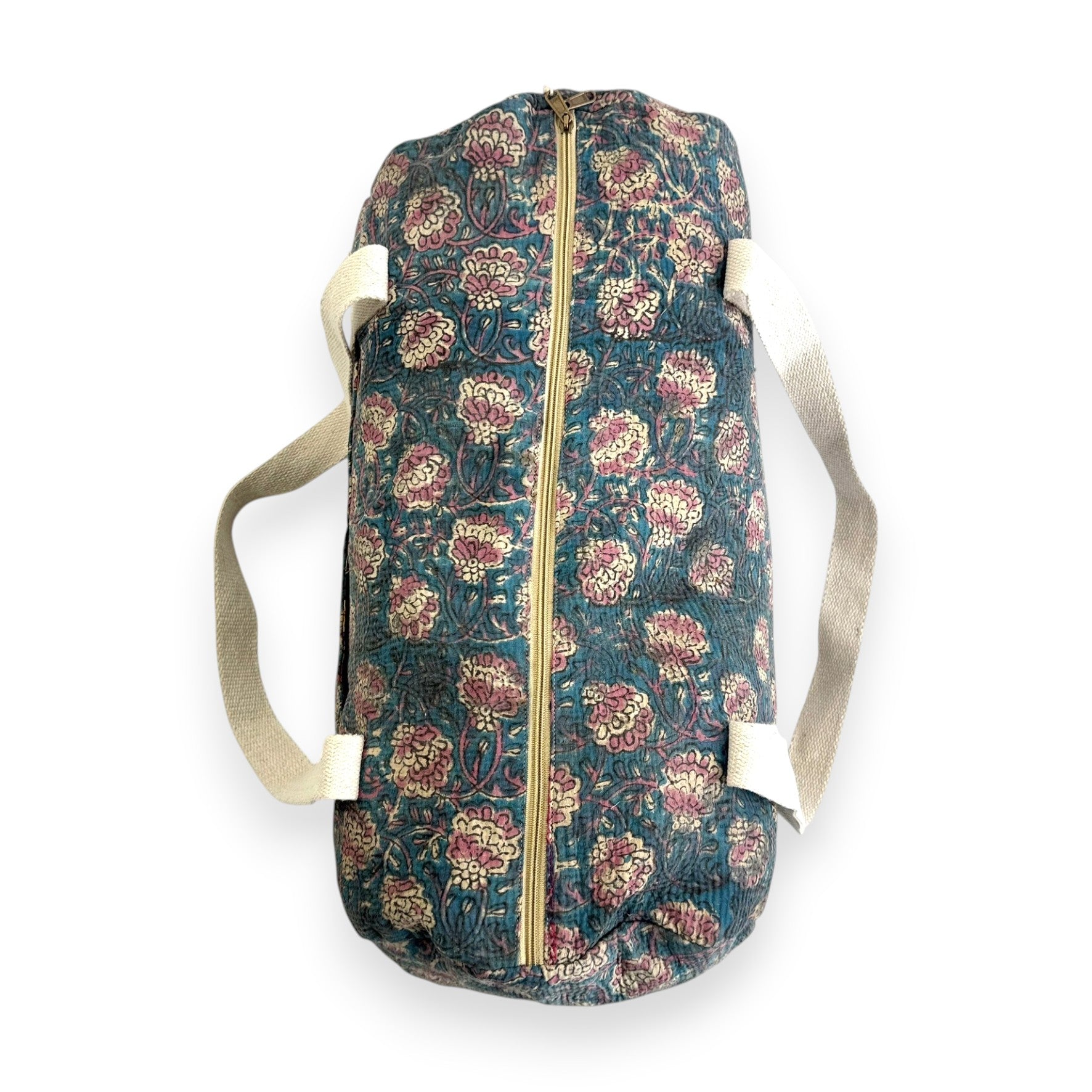 Sac week-end femme Kantha Bagru en coton artisanal vintage sac de voyage bohème Maison Bahan