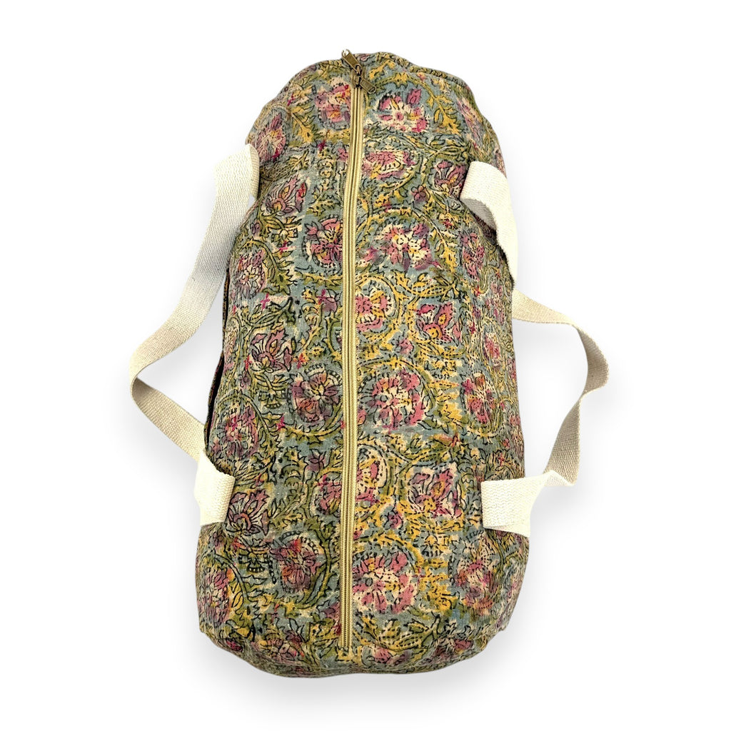 Sac week-end femme Kantha Bagru en coton artisanal vintage sac de voyage bohème Maison Bahan