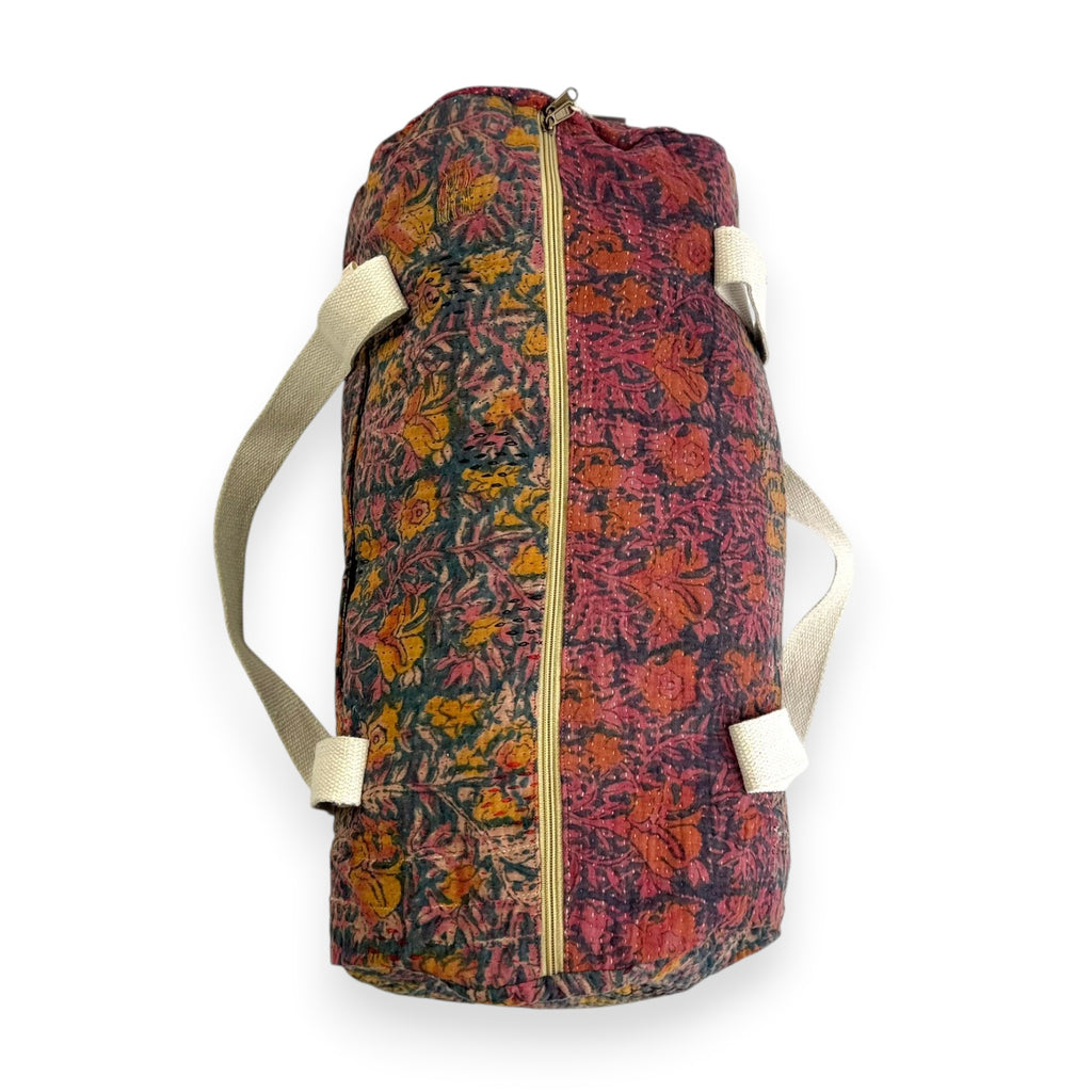 Sac week-end femme Kantha Bagru en coton artisanal vintage sac de voyage bohème Maison Bahan