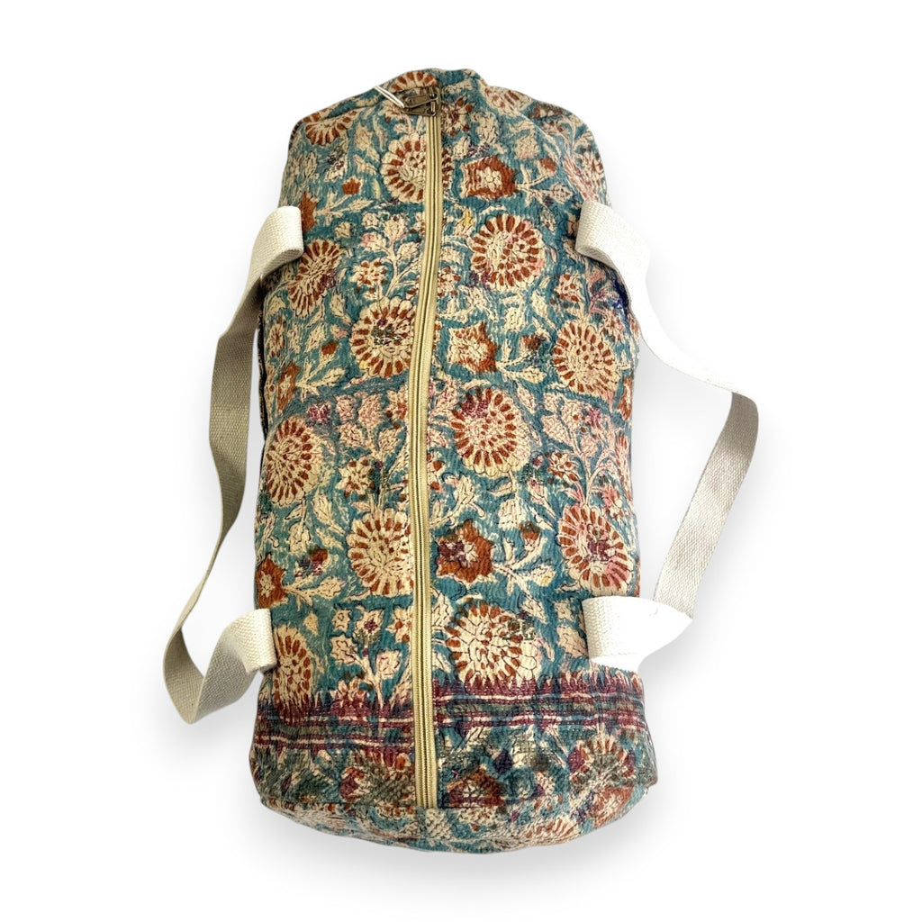 Sac week-end femme Kantha Bagru en coton artisanal vintage sac de voyage bohème Maison Bahan