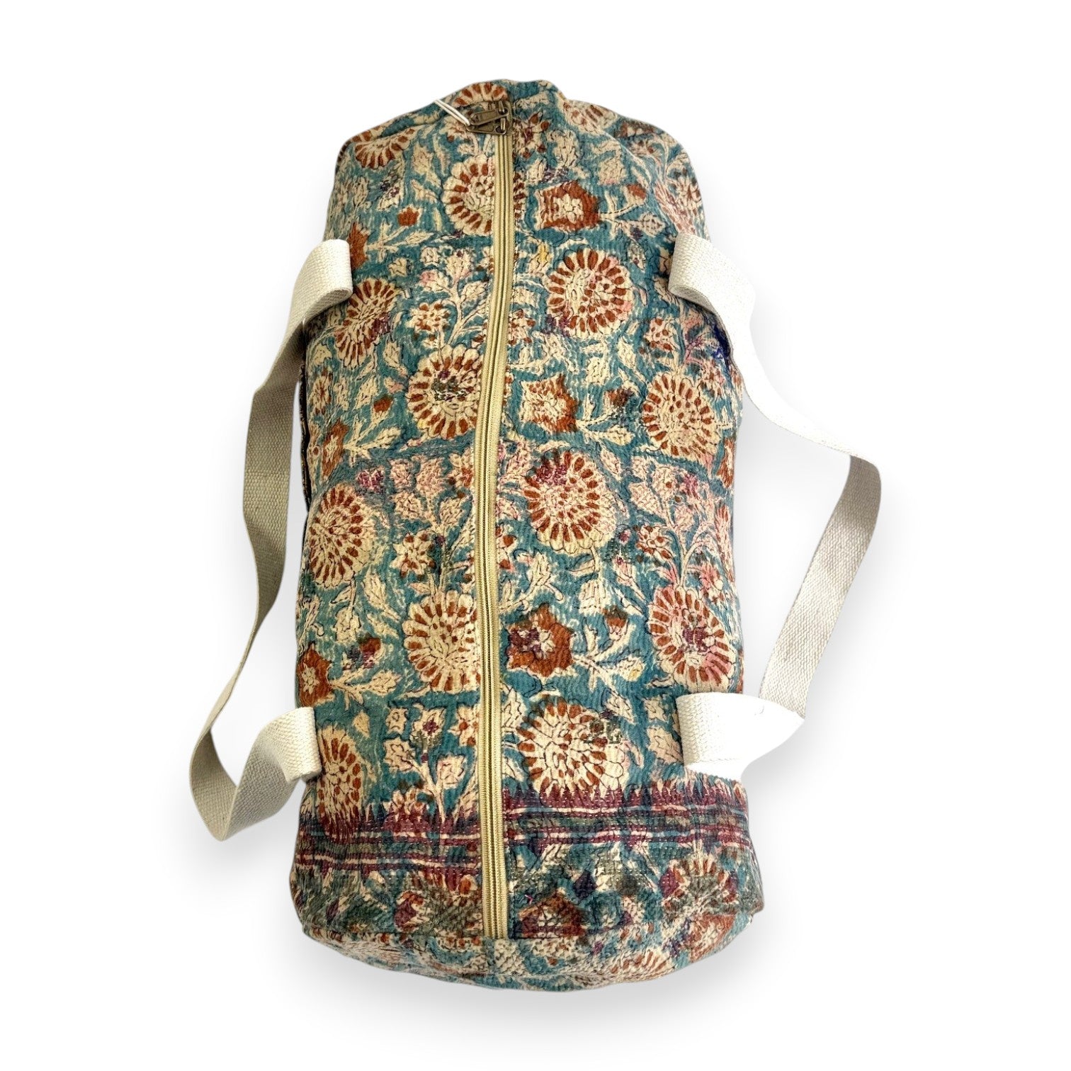 Sac week-end femme Kantha Bagru en coton artisanal vintage sac de voyage bohème Maison Bahan