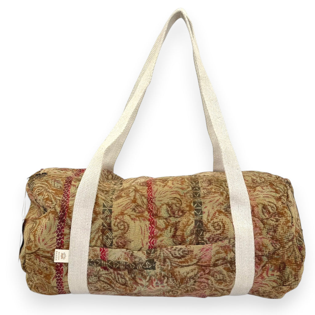 Sac week-end femme Kantha Bagru en coton artisanal vintage sac de voyage bohème Maison Bahan