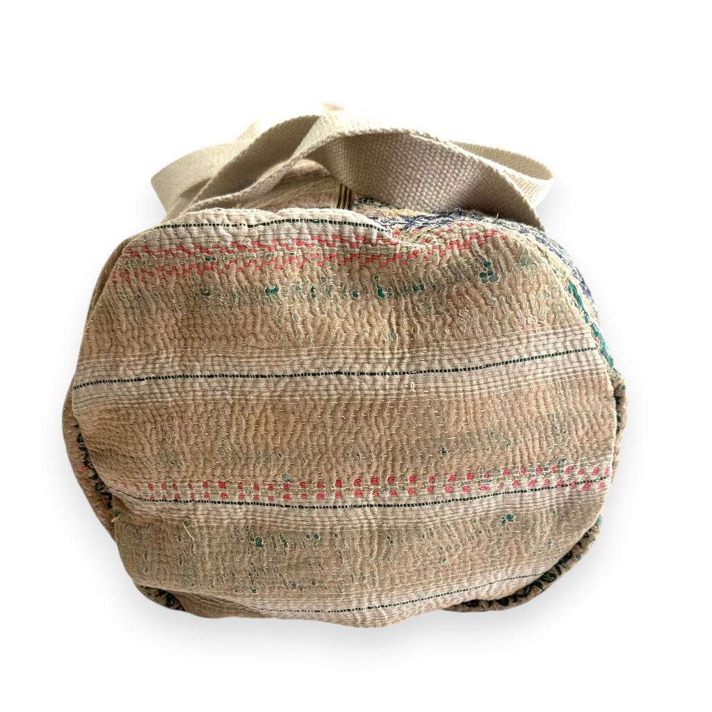 Sac week-end femme Kantha Bagru en coton artisanal vintage sac de voyage bohème Maison Bahan