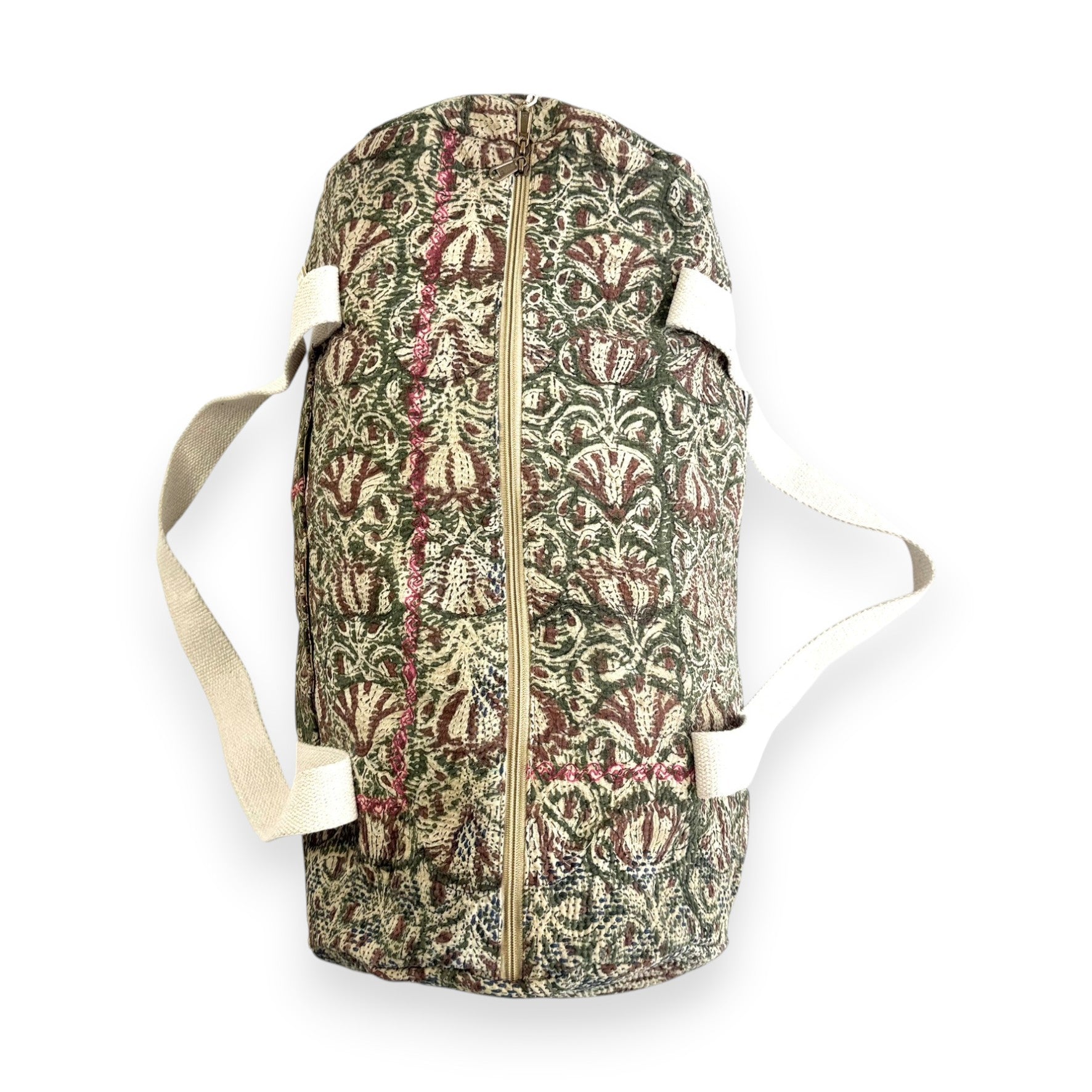 Sac week-end femme Kantha Bagru en coton artisanal vintage sac de voyage bohème Maison Bahan
