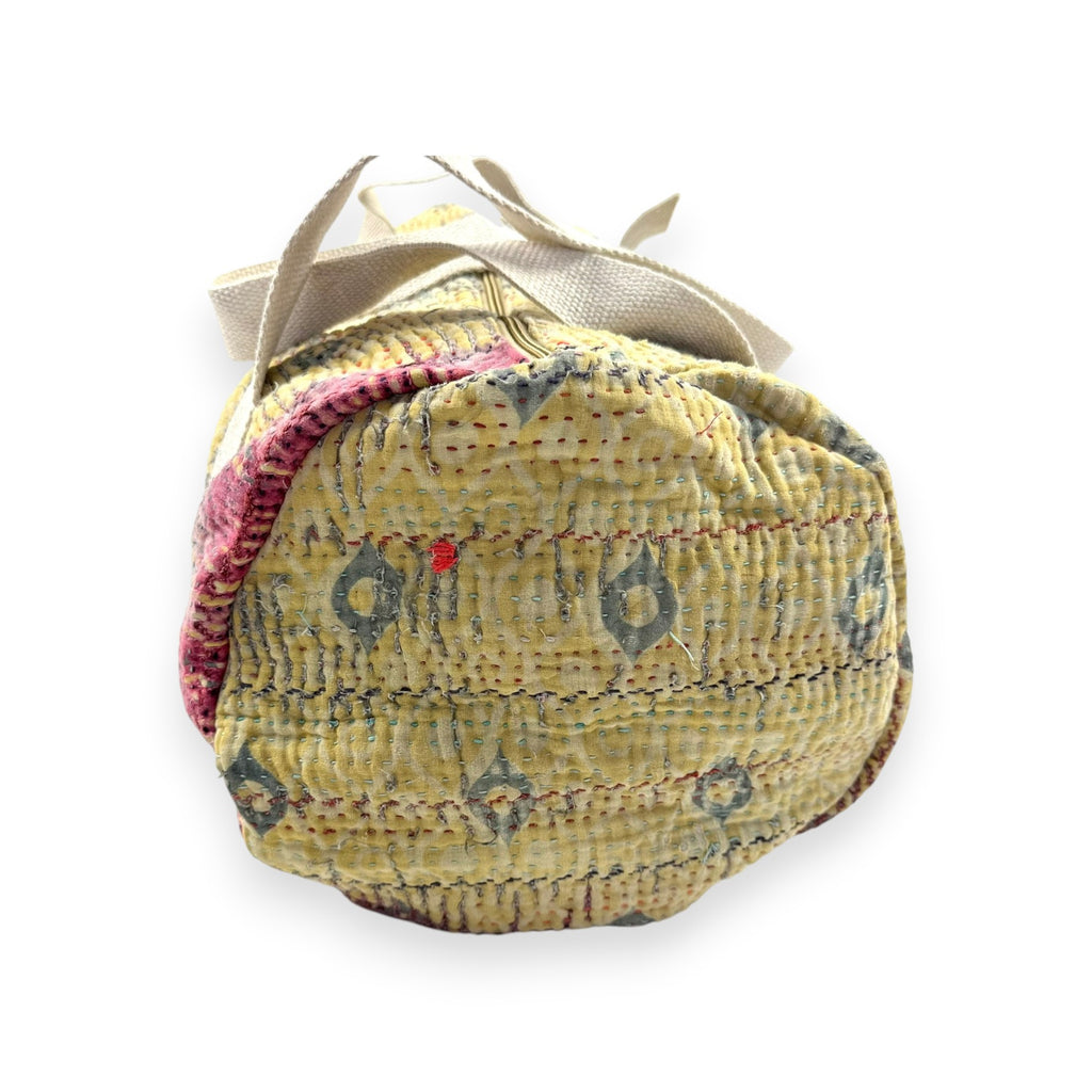 Sac week-end femme Kantha Bagru en coton artisanal vintage sac de voyage bohème Maison Bahan