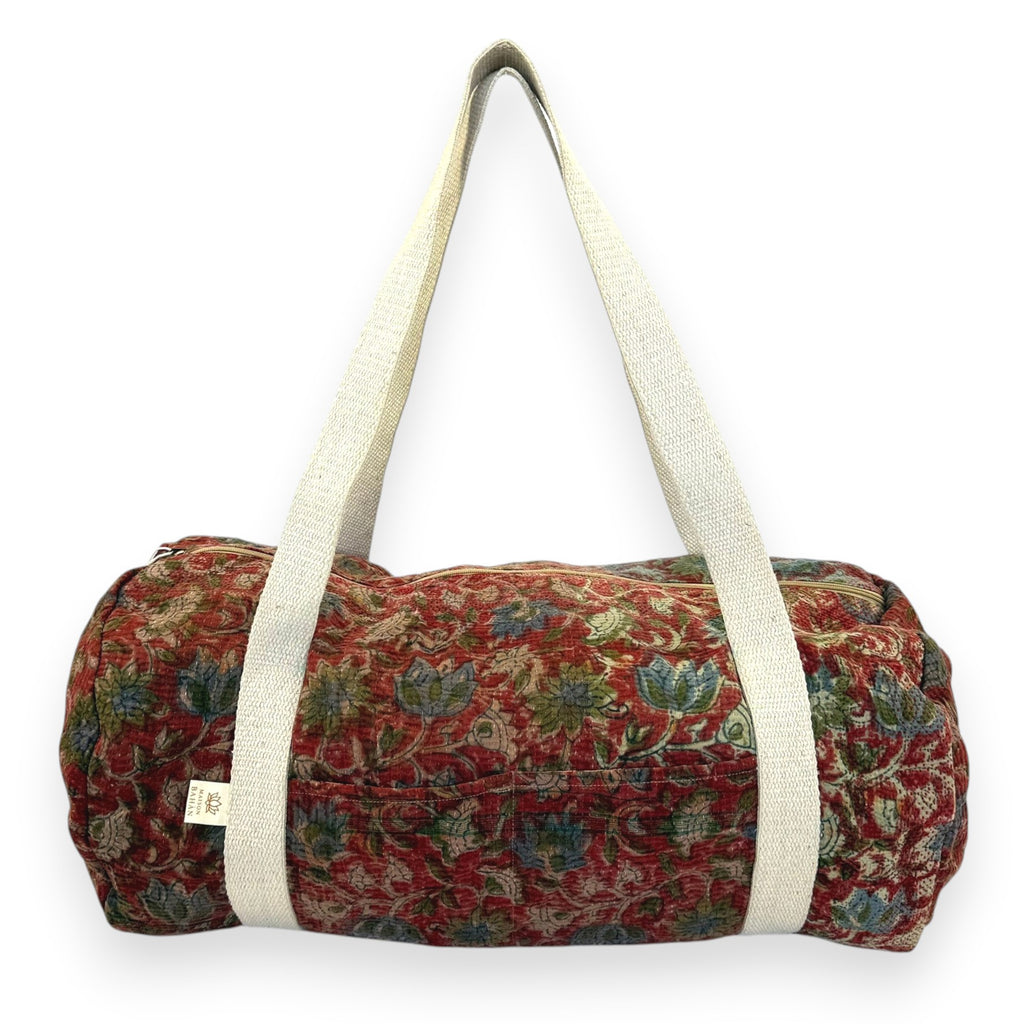 Sac week-end femme Kantha Bagru en coton artisanal vintage sac de voyage bohème Maison Bahan