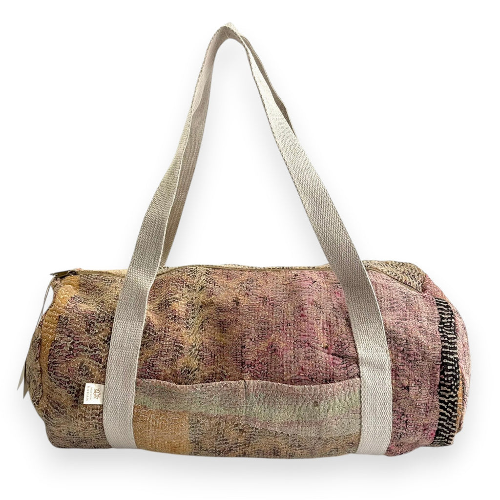 Sac week-end femme Kantha Bagru en coton artisanal vintage sac de voyage bohème Maison Bahan