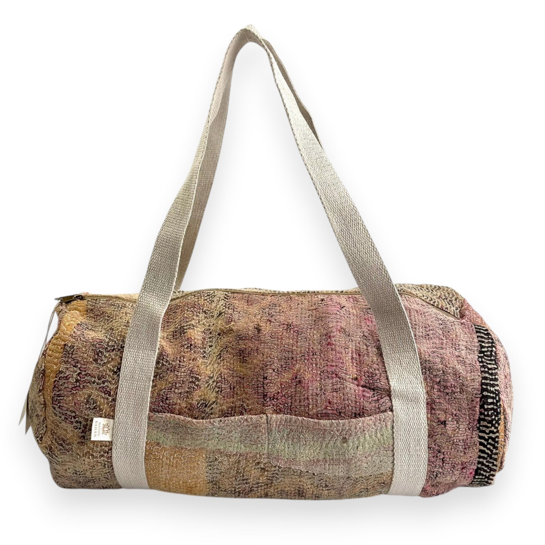 Sac week-end femme Kantha Bagru en coton artisanal vintage sac de voyage bohème Maison Bahan