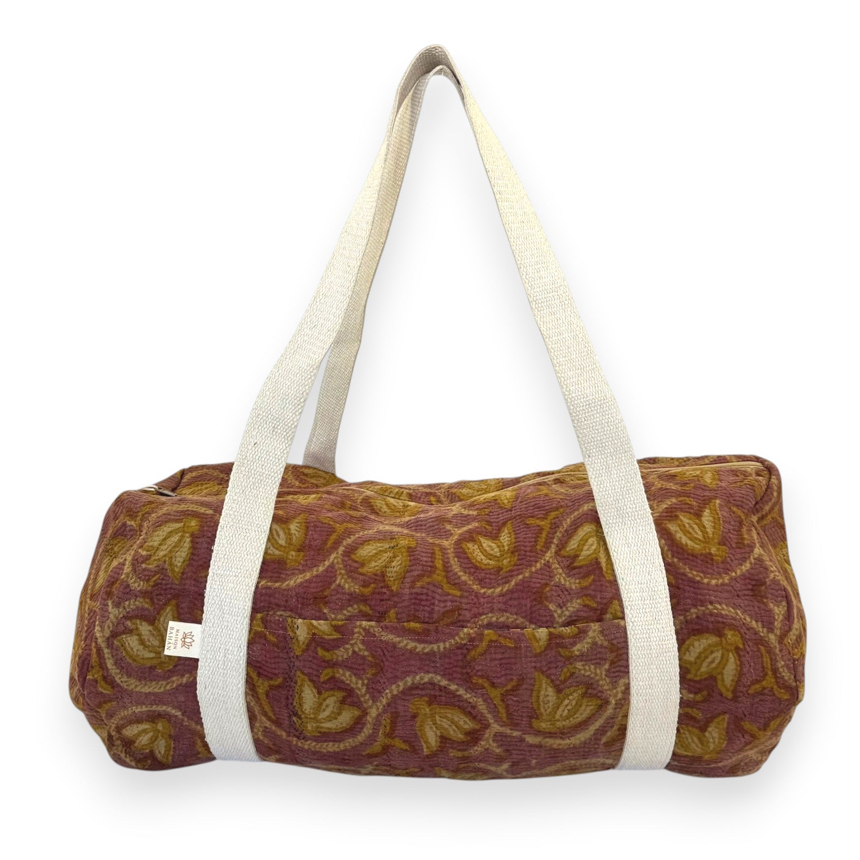 Sac week-end femme Kantha Bagru en coton artisanal vintage sac de voyage bohème Maison Bahan