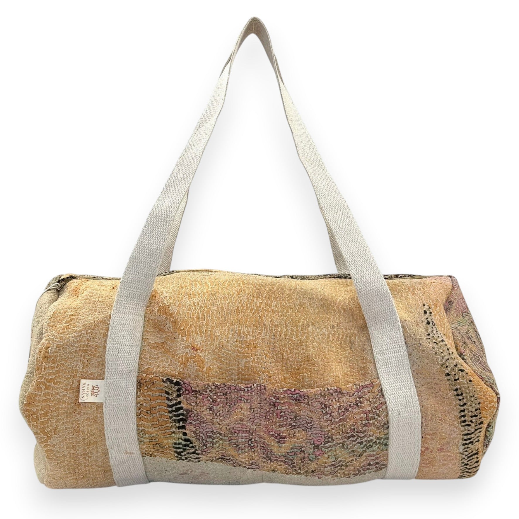 Sac week-end femme Kantha Bagru en coton artisanal vintage sac de voyage bohème Maison Bahan