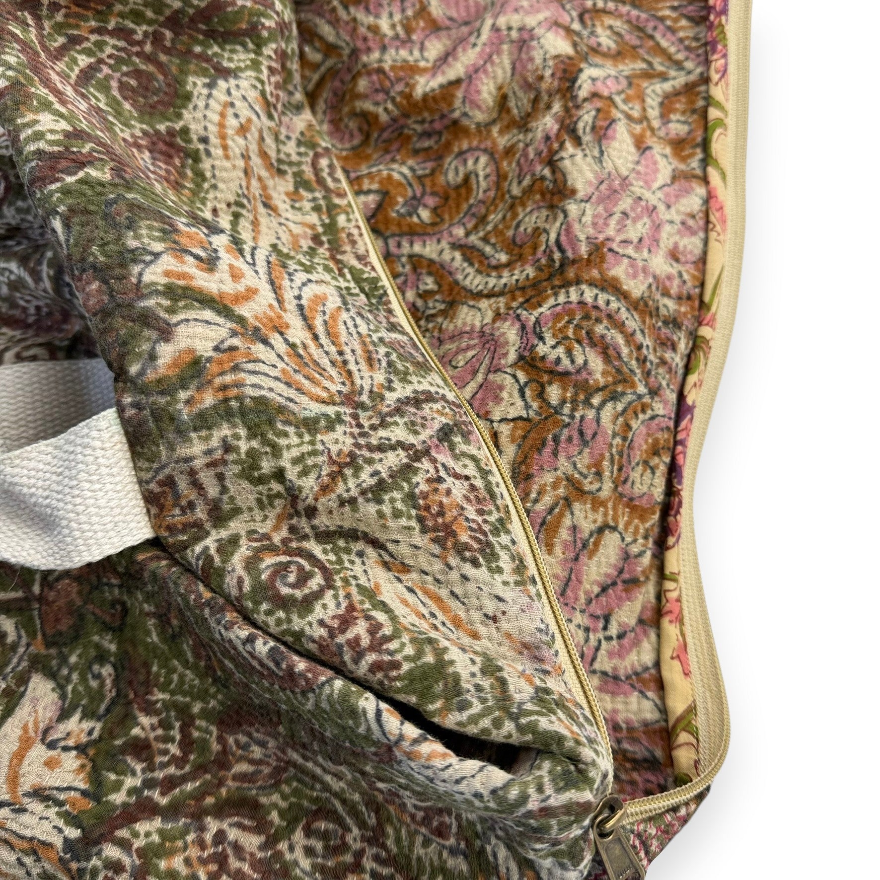Sac week-end femme Kantha Bagru en coton artisanal vintage sac de voyage bohème Maison Bahan