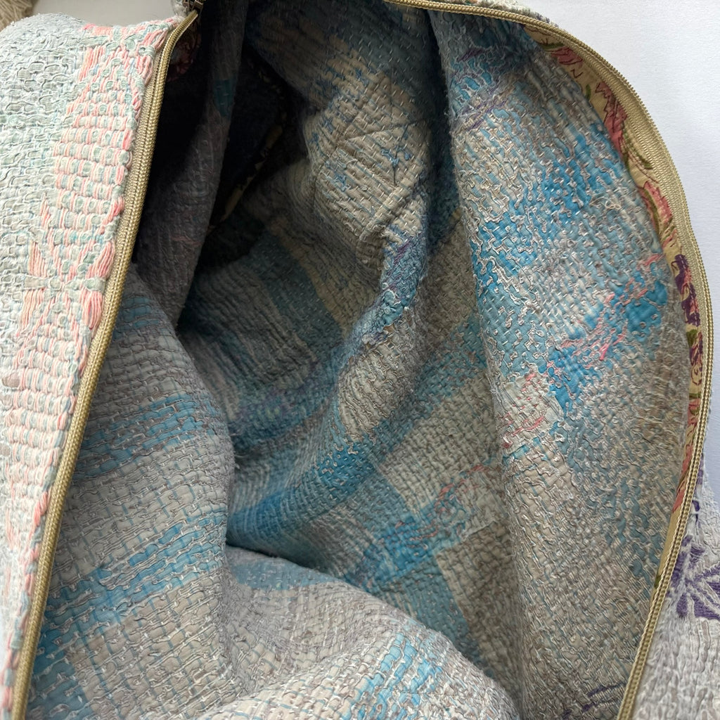 Sac week-end femme Kantha Bagru en coton artisanal vintage sac de voyage bohème Maison Bahan